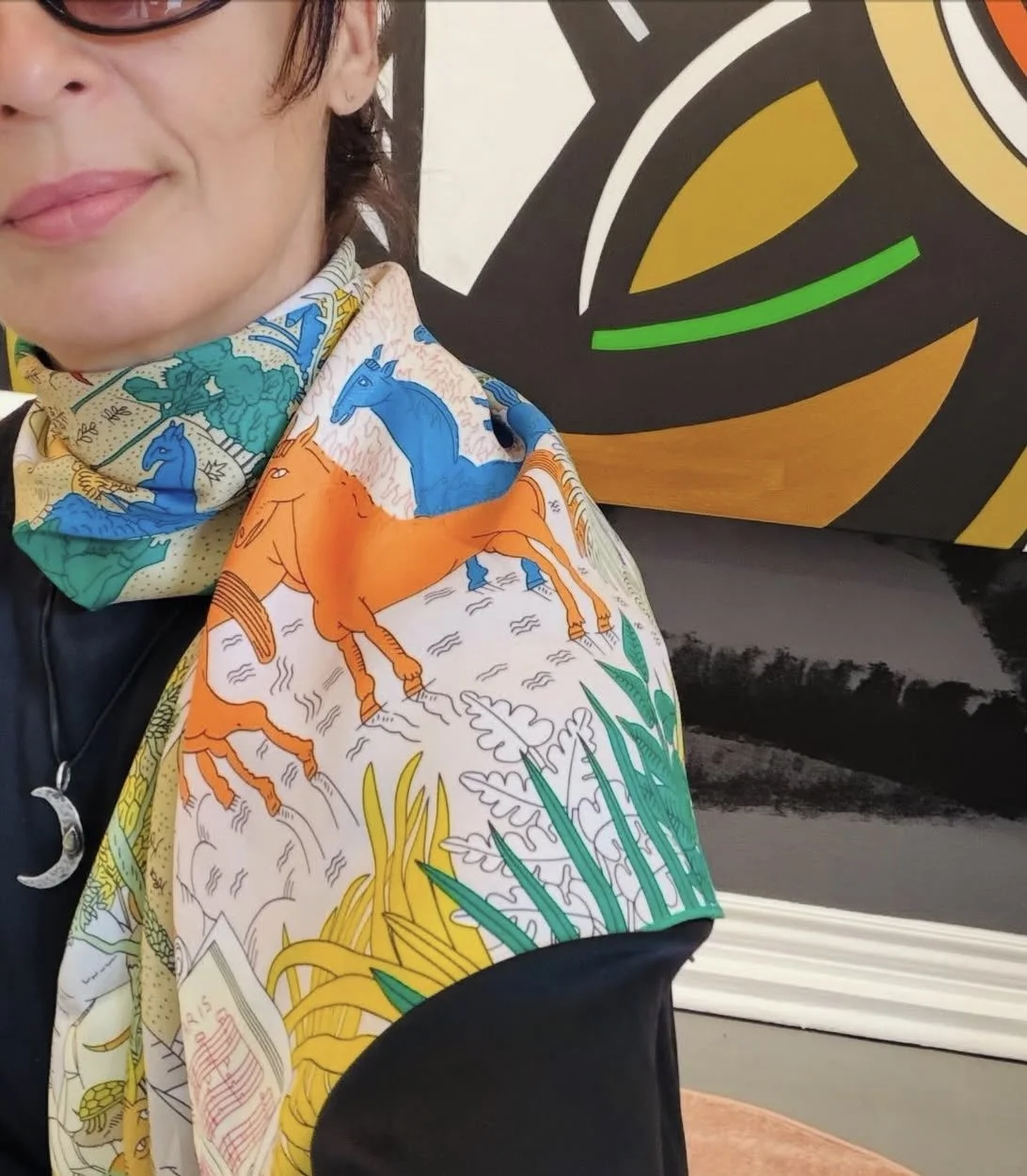 Bold Print Silk Scarf