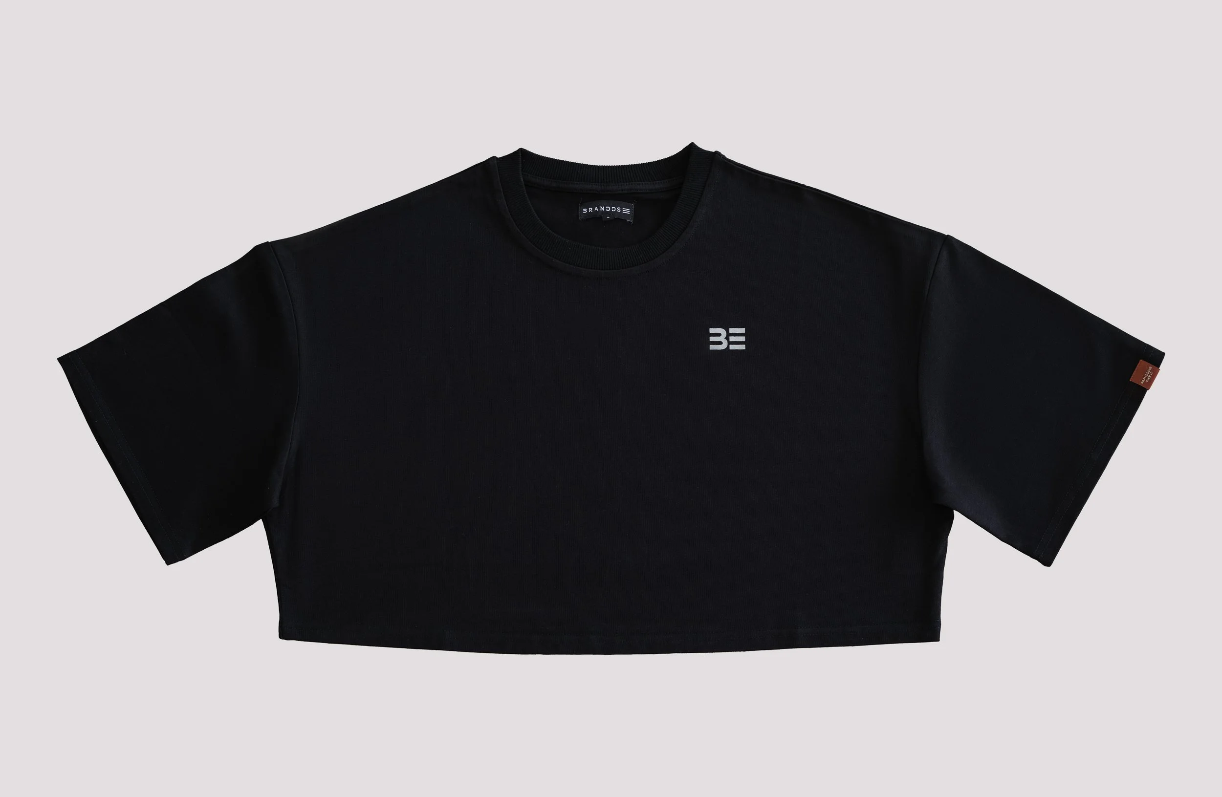 FEMALE CROPPED OVERSIZED TEE (BLACK)