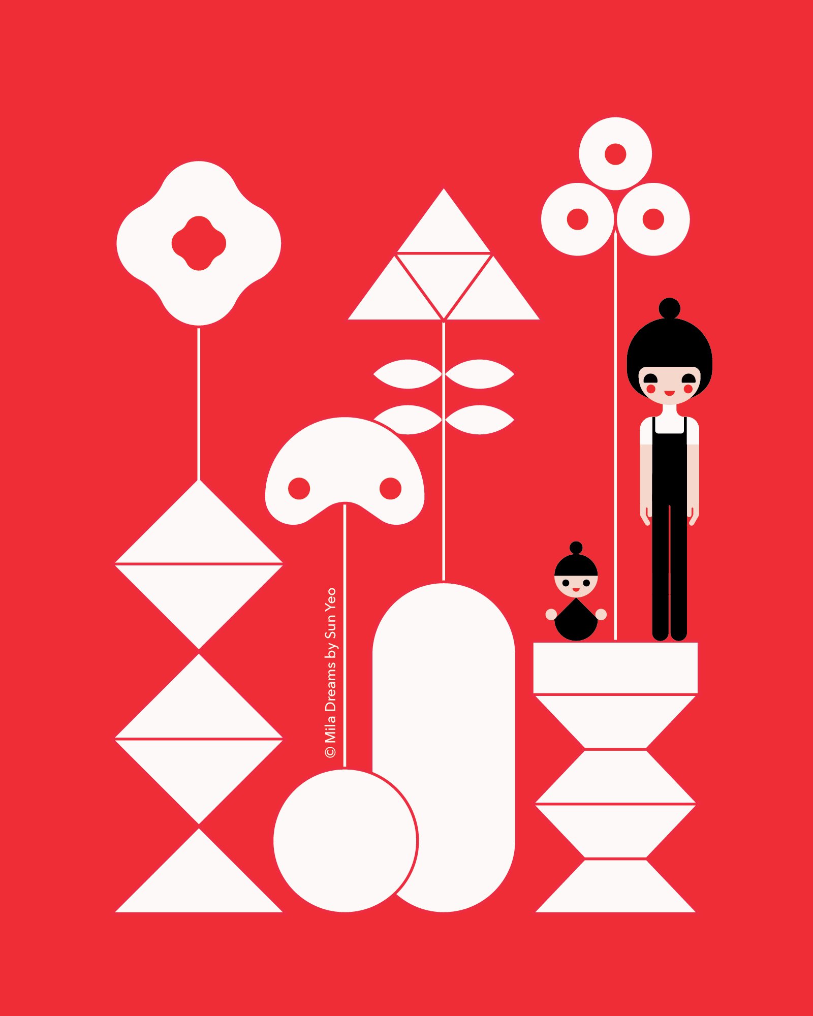 MD-EV033 - Flowers and Vases - Red