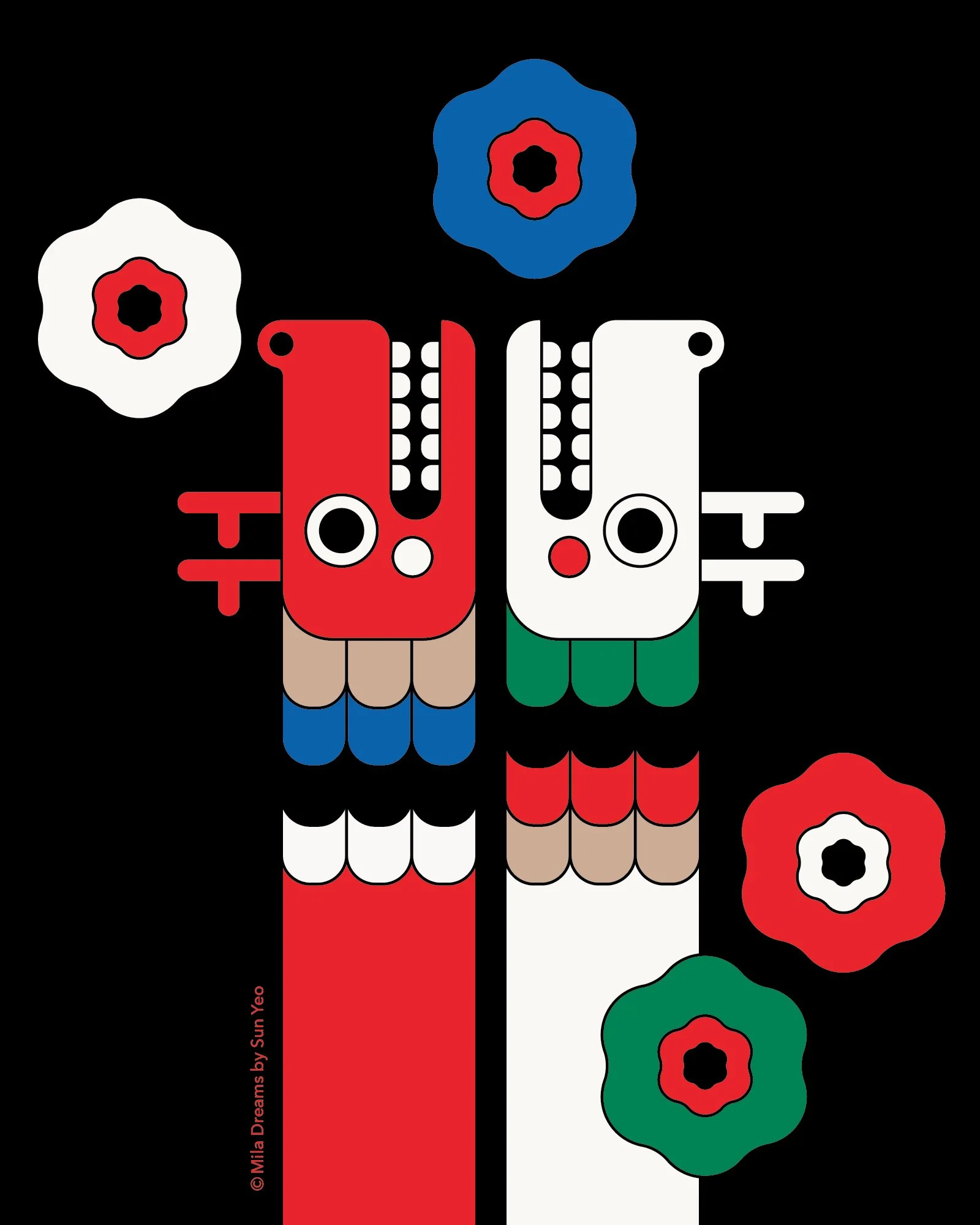 MD-NA061 - Two Dragons - Black