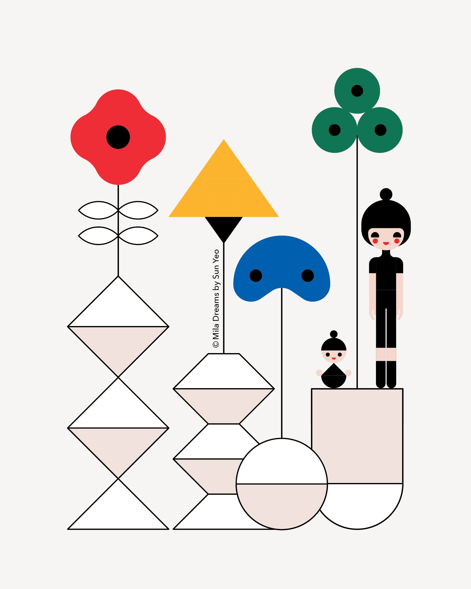 MD-EV034 - Flowers and Vases - White