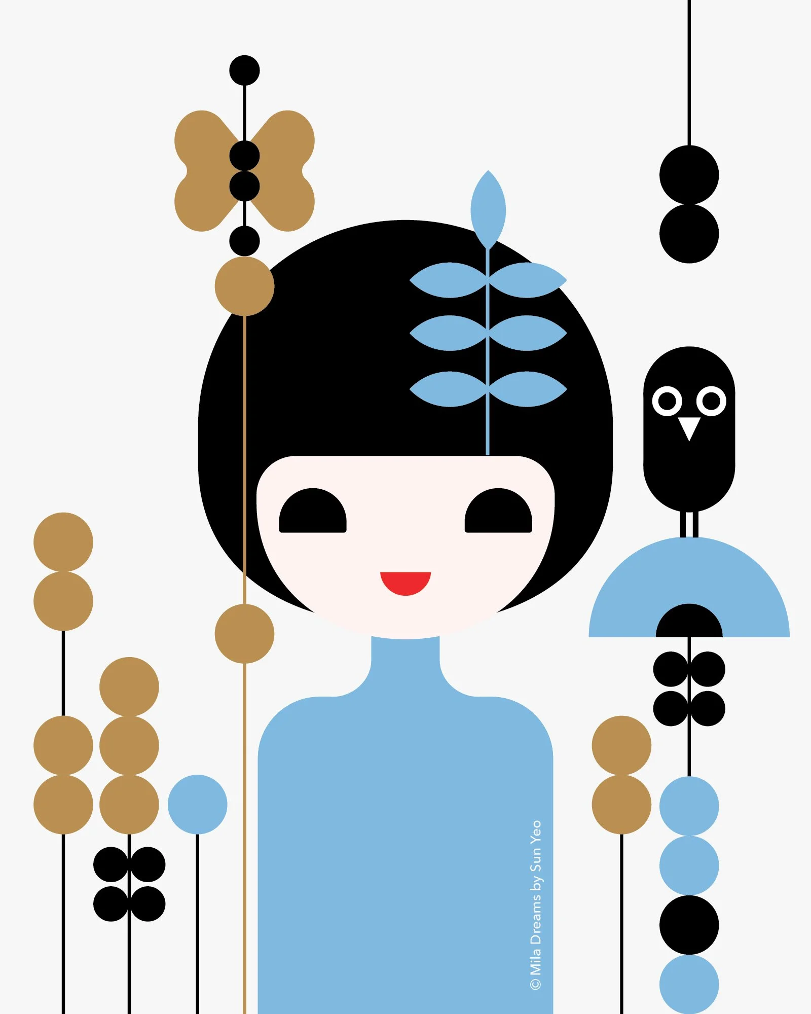 MD-NA072 - Bird and Butterfly Meet