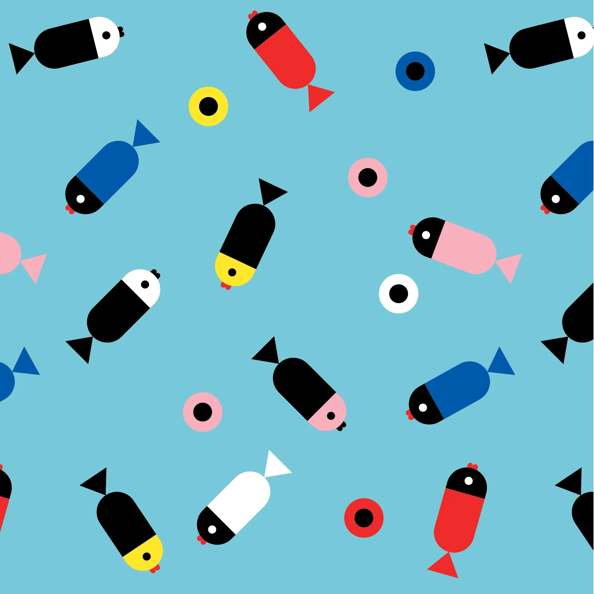 MD-PA026 - Fish Pond Blue