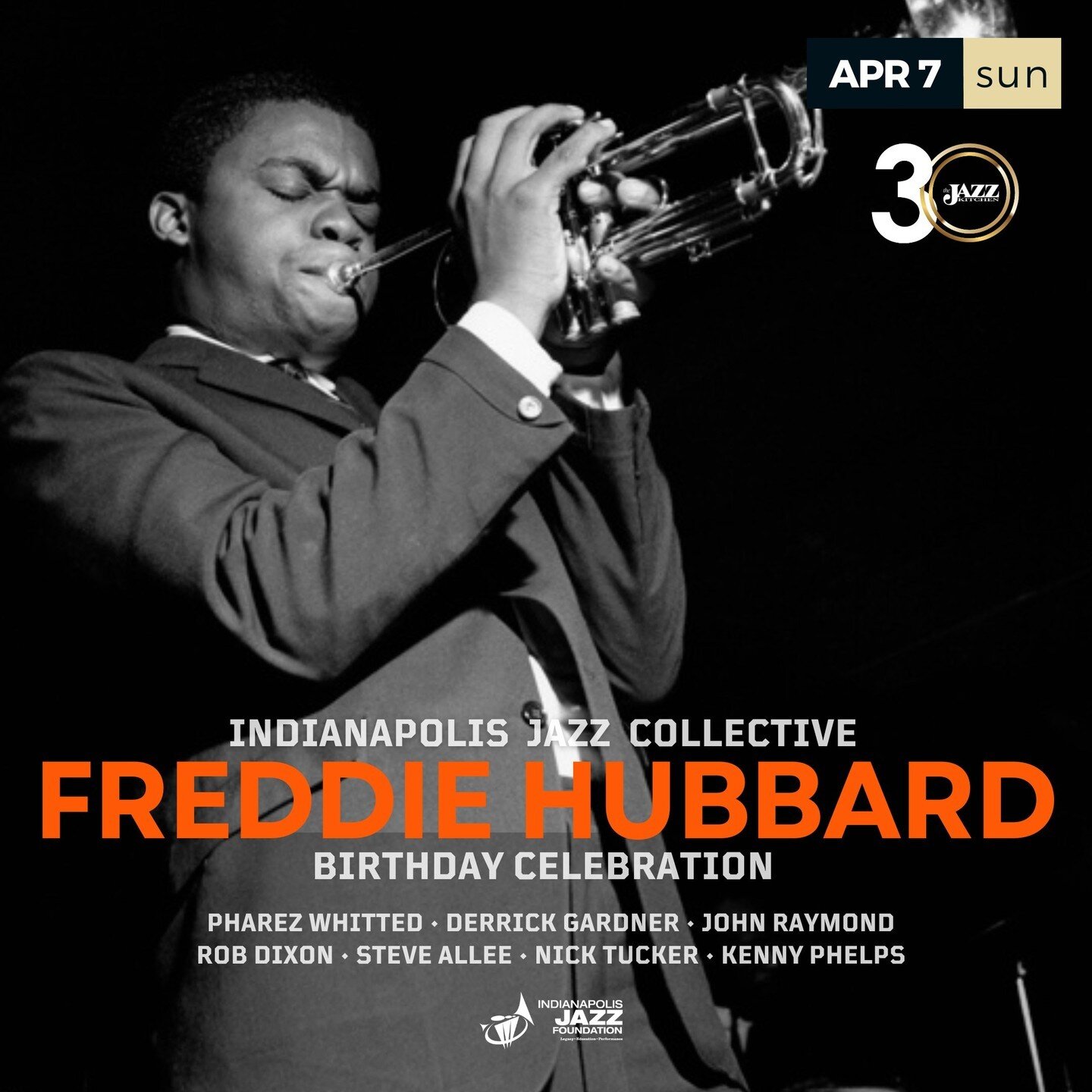 Freddie Hubbard Birthday Tribute this Sunday featuring Pharez Whitted, Derrick Gardner, John Raymond and the Indianapolis Jazz Collective! - https://mailchi.mp/indyjazzfest/february-2024-newsletter-412129