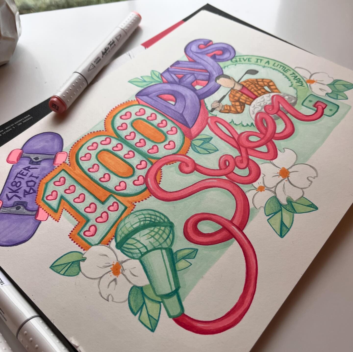 Hand-drawn typography work from this past week. Commissioned gift to celebrate a special milestone of sobriety. 🙌🤩

#typography #handdrawntypography #soberisbetter #artistsoninstagram #artoftheday #arttherapy #markerdrawing #masterstouchfineartstud