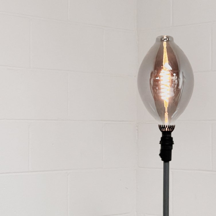 simple floor lamp with large edison bulb - lighting rental los angeles