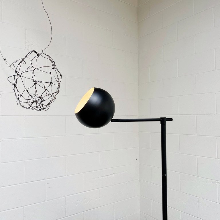 black globe floor lamp - lighting rental los angeles