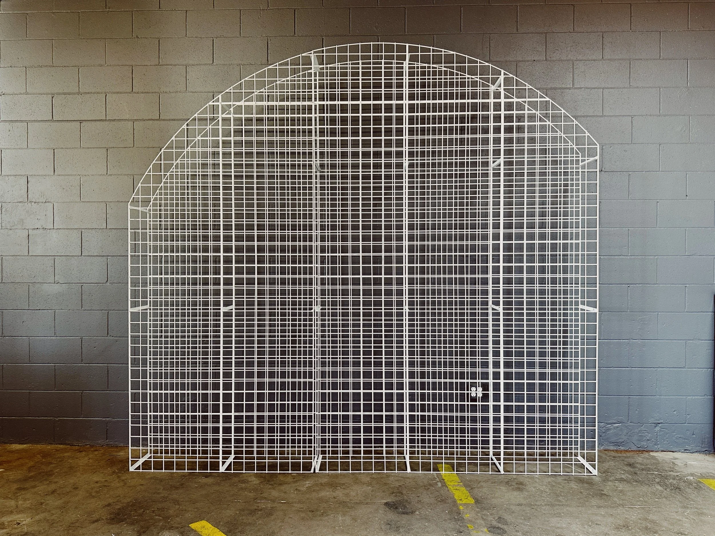 White Grid Sectional Wall System