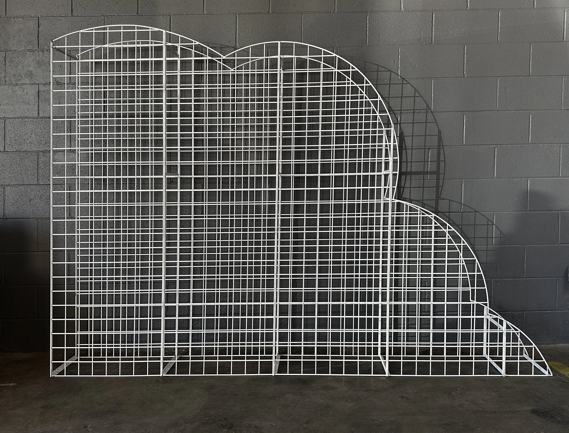 White Grid Sectional Wall System