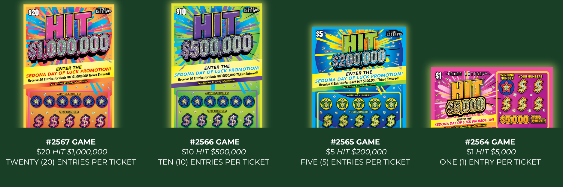 Texas Lottery Sedona Day of Luck Promotion