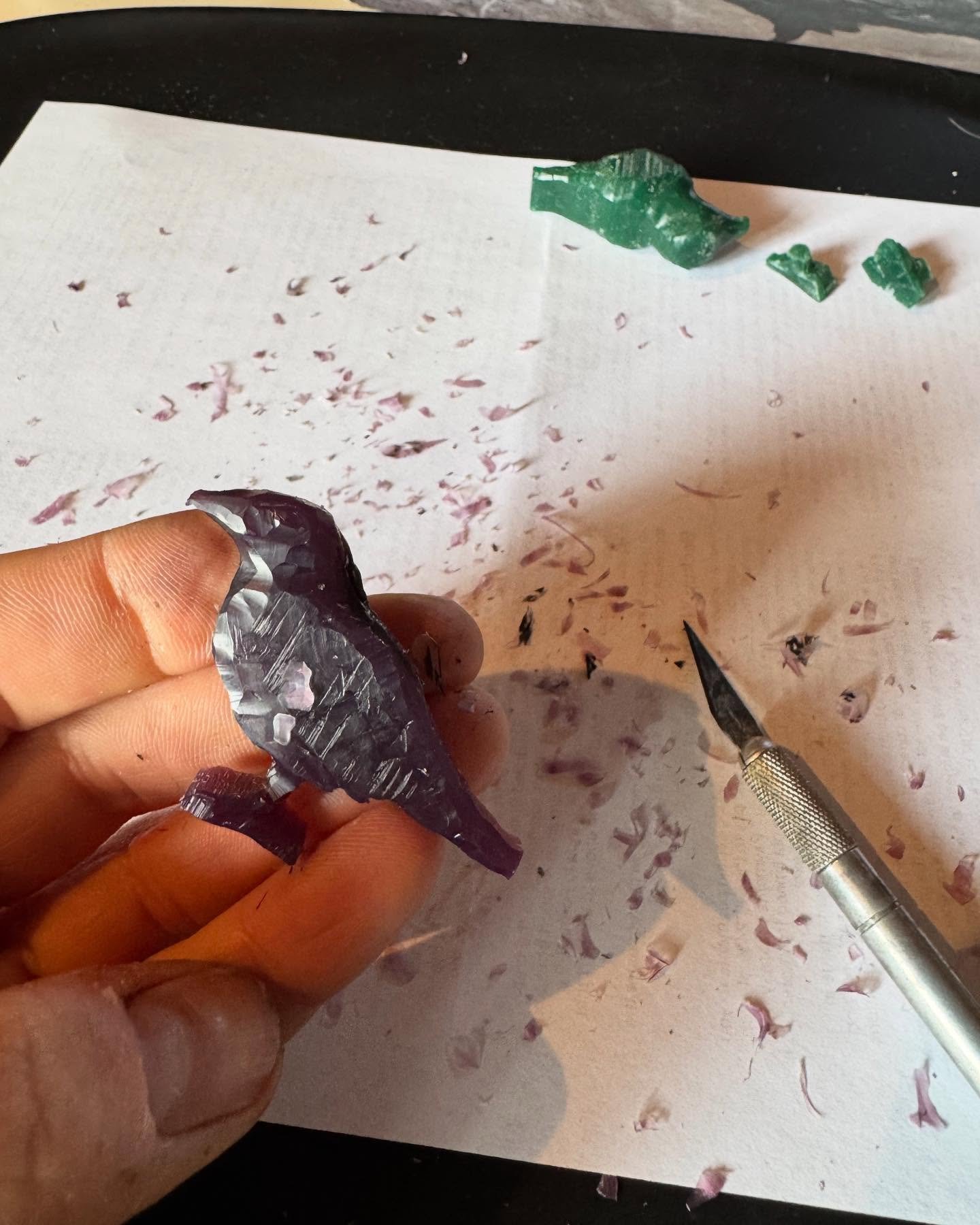 From wax, to freshly cast ancient bronze, to polished pendant. First metal casting complete!