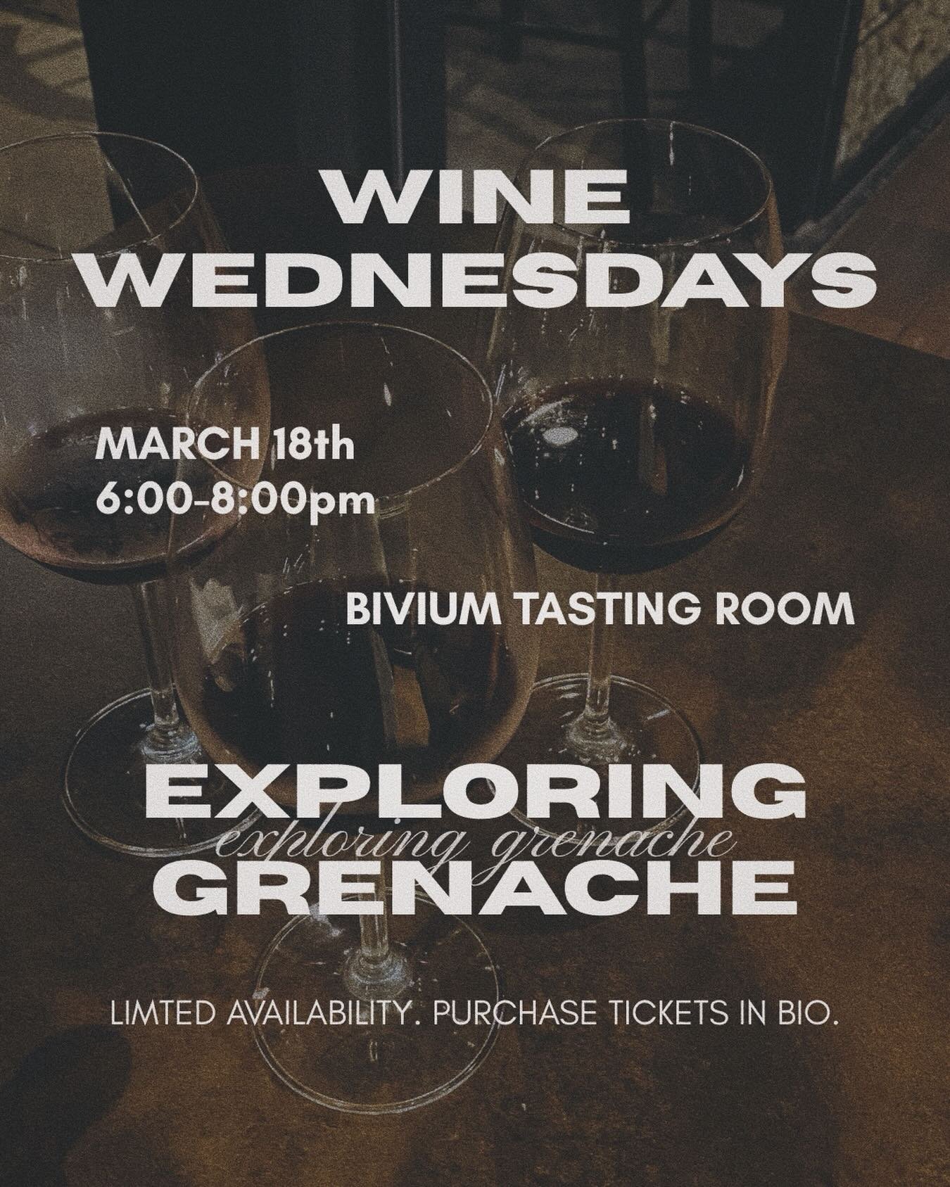 Wine Wednesday: Exploring Grenache🍷

Join us next week, Wednesday, March 18th from 6-8pm for our next Wine Wednesday class where we&rsquo;ll be exploring one of the world&rsquo;s most planted grapes (and Joey&rsquo;s second favorite) - Grenache! 

A