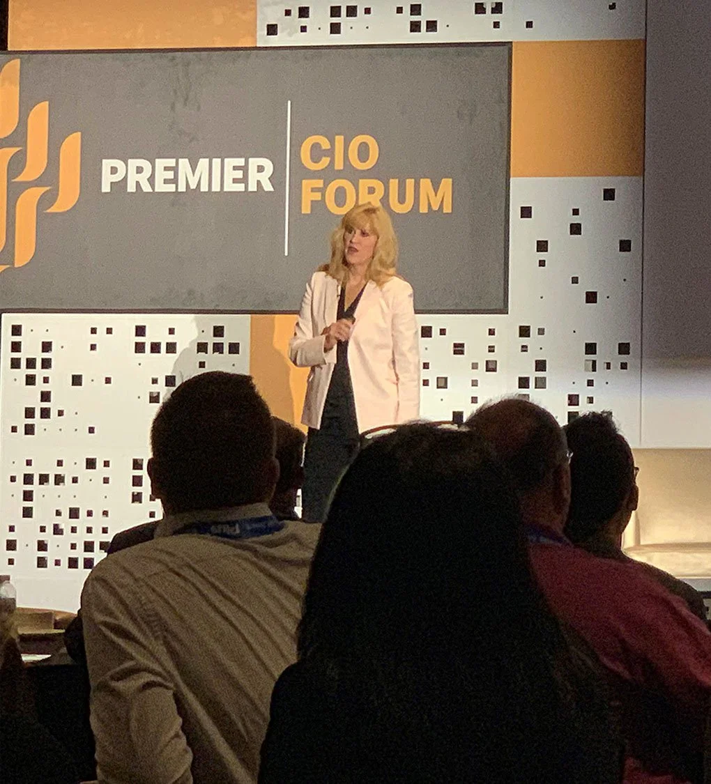Christine Miles speaking at CIO Forum