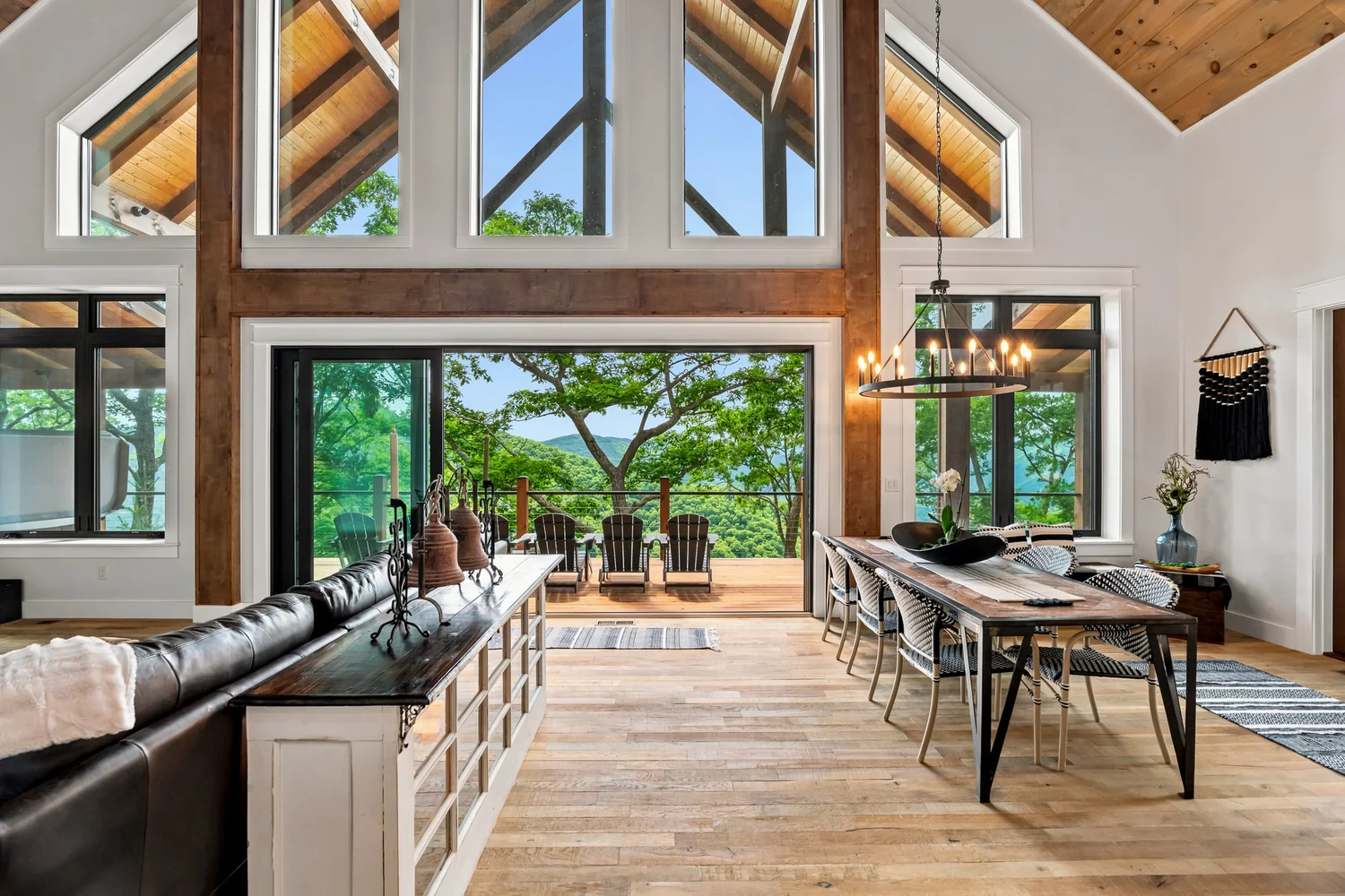 Living space with mountain views