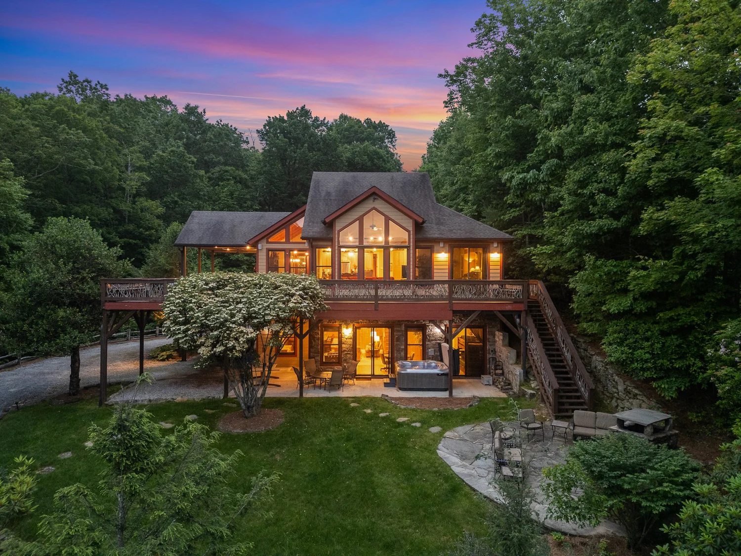 Home at twilight