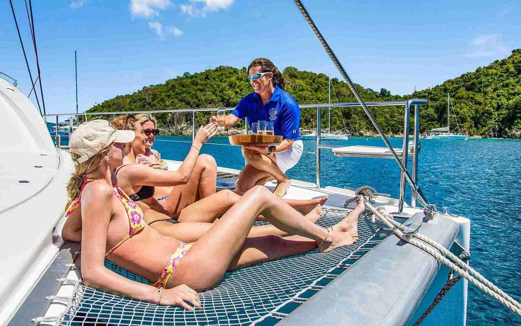 charter guests on a yacht