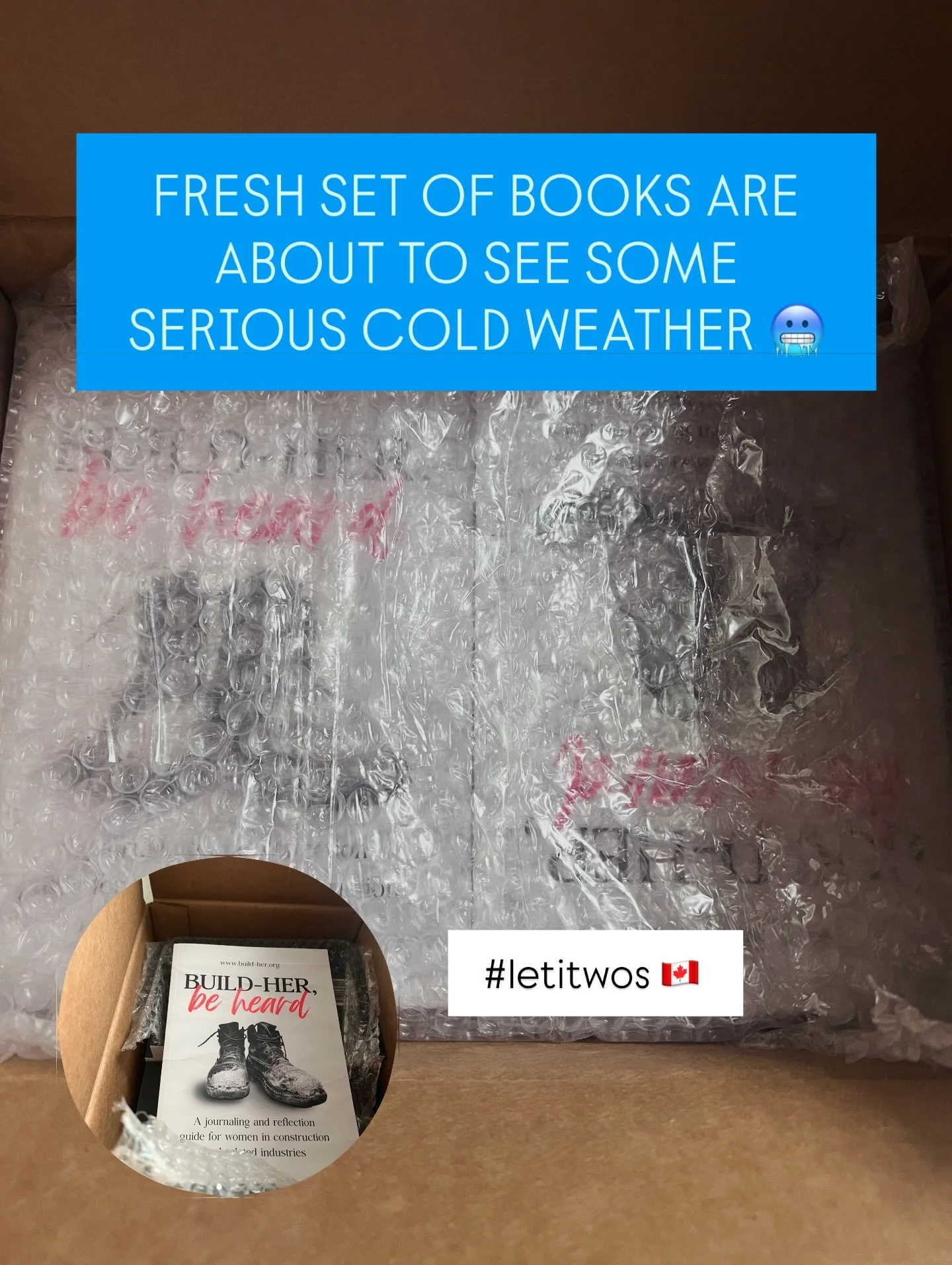 Will you be at #letitwos ?? 

@build_her_org will be with @bluecollarbabecandles and we will have some #buildherbeheard books available!

Nevermind the shipping cost! I&rsquo;m bringing them to you!!

Interested in snagging your copy before they sell