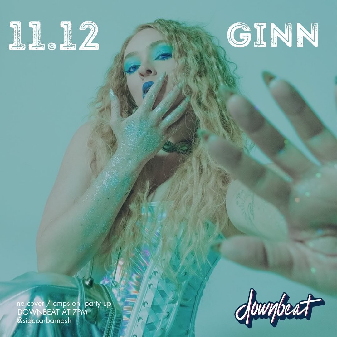 Don&rsquo;t miss this week&rsquo;s @downbeatshow - 
We have a solid line-up @sidecarbarnash featuring Ginn!

Ginny is a singer, dancer, and actress based in Nashville, TN. She is a 2020 magna cum laude graduate of Belmont University with a BFA in mus