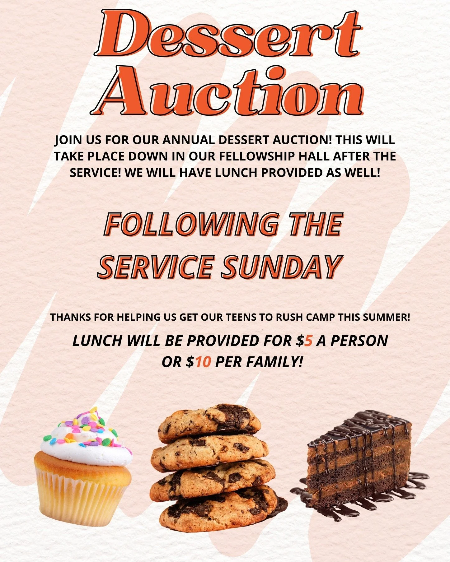 📣TOMORROW TOMORROW TOMORROW 📣
Join us our annual DESSERT AUCTION! 🎂🍪🍰🍩