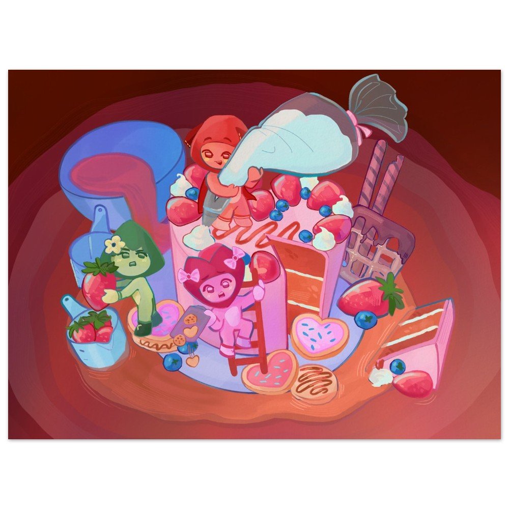The Cake and the Bubbles Print
