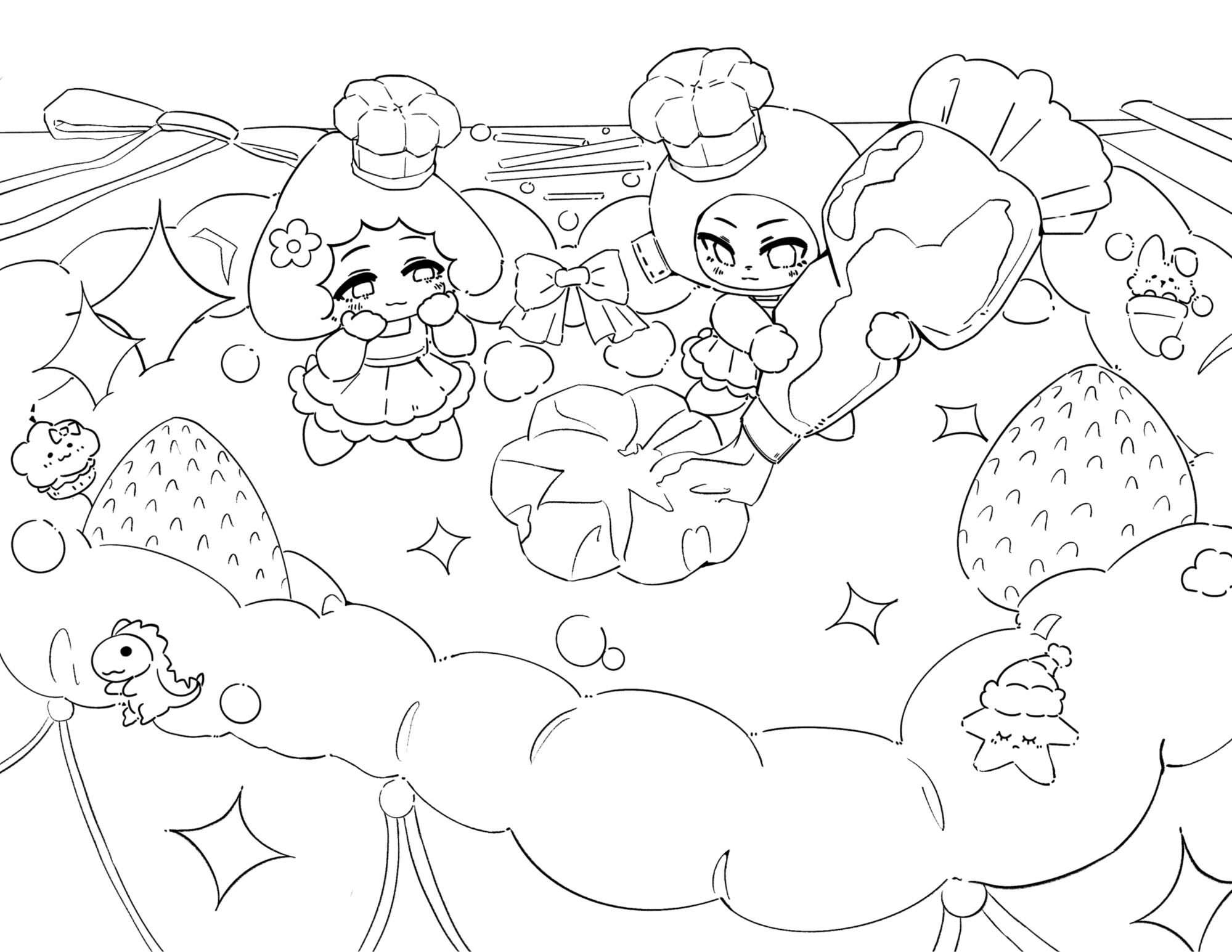 Bubby Loves Baking Coloring Page