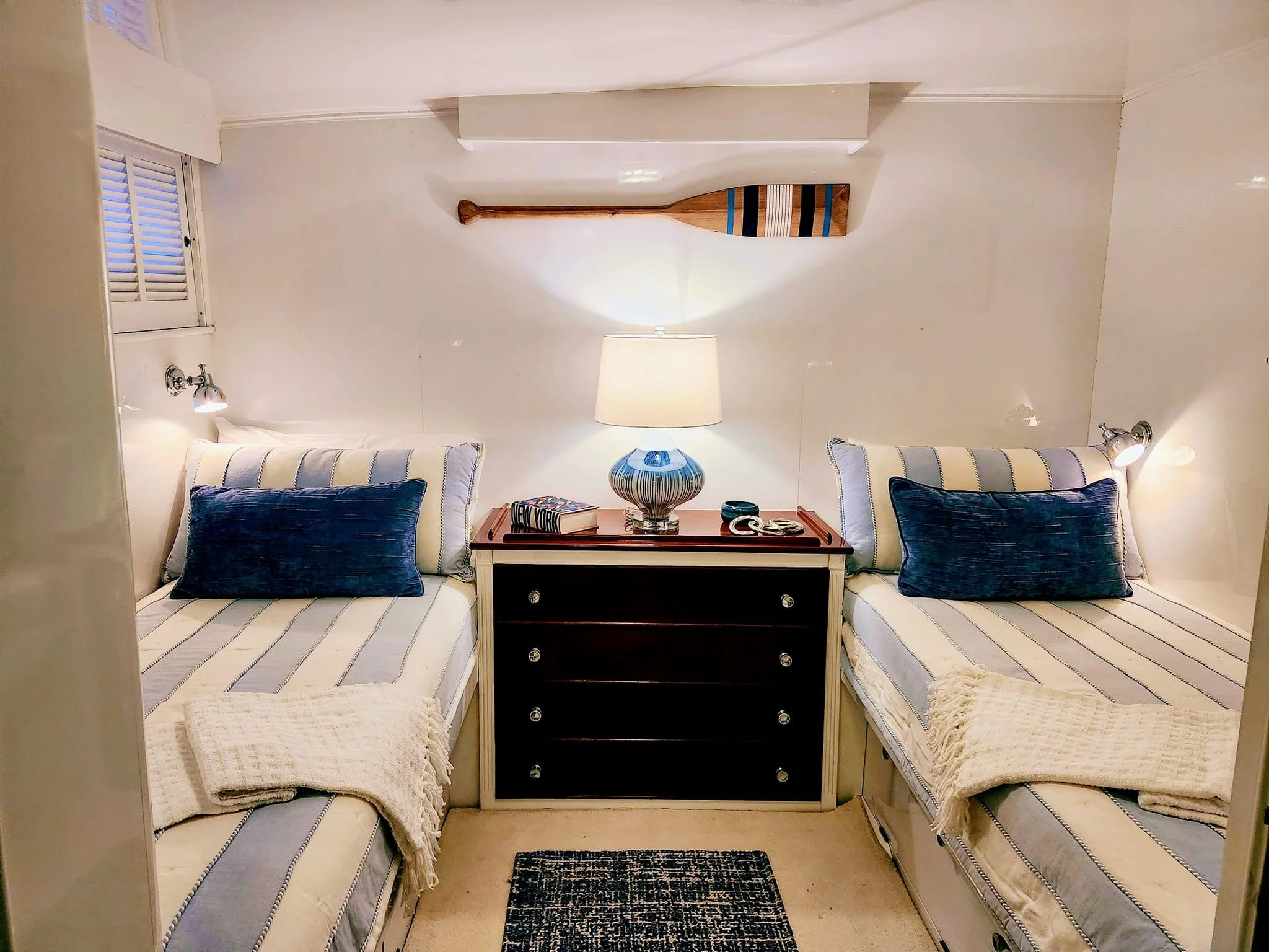 Stateroom for overnight guests. 