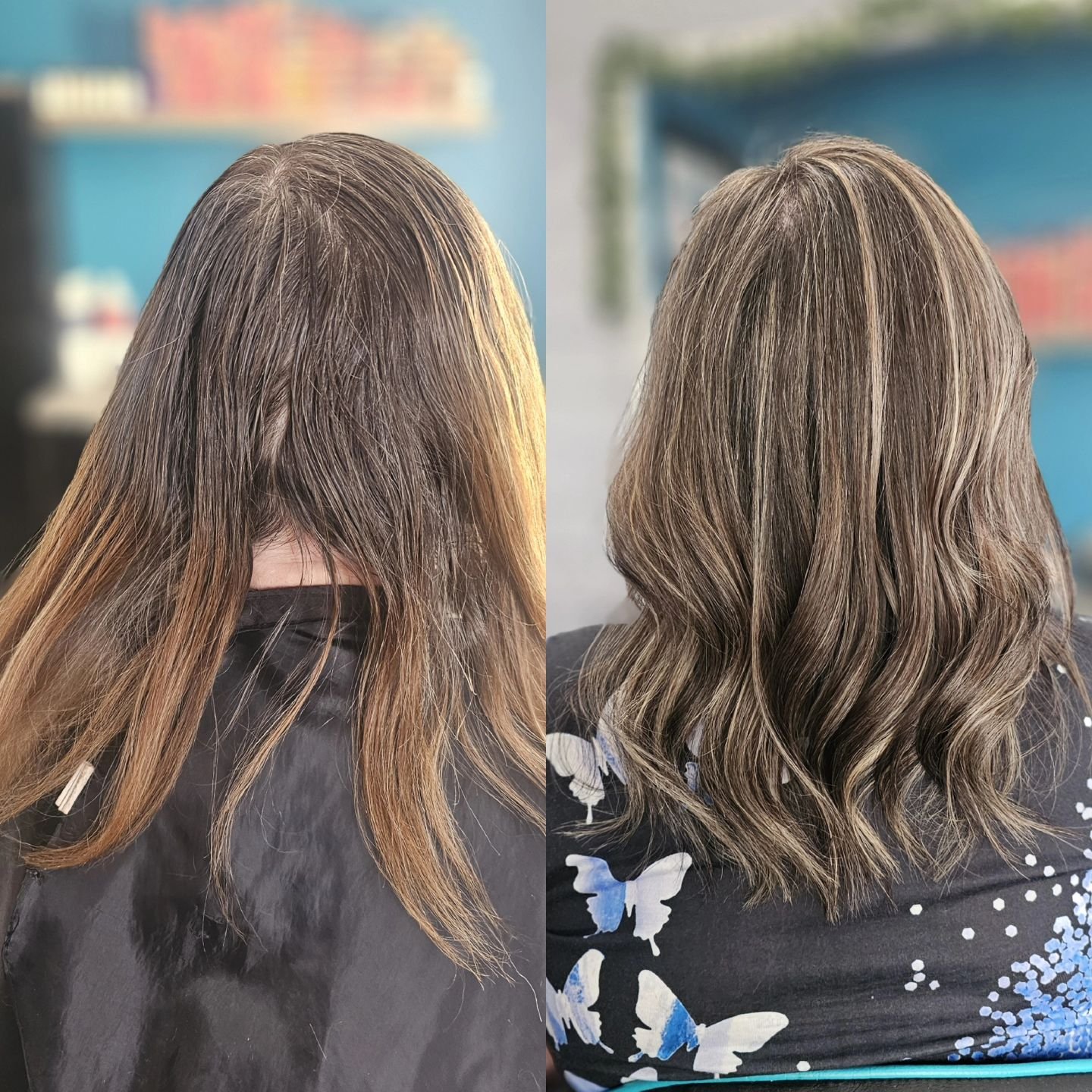 Taking her back to her natural roots! From brass to sass!  These transformations keep me passionate about my love for hair! Just look at the before!!! 
#greyblending #transformation #colorspecialist #beforeandafter #719hairstylist #coloradohair #home