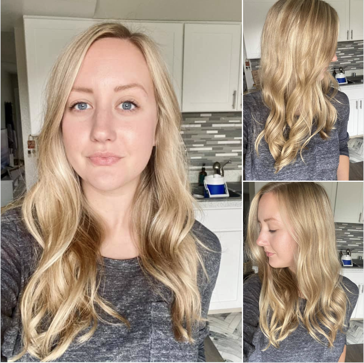 Caucasian female with long, beautiful, healthy blonde hair