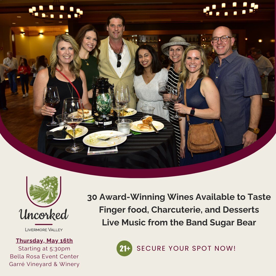 More details on our highly anticipated 15th Annual Uncorked Showcase!⁠
⁠
🎟️Get your tickets now by tapping the link in our bio. ⁠
⁠
#bayareaevents #events #winery #vineyard #wine #winelover #viticulture  #vineyardviews #winecommunity #winetime #wine