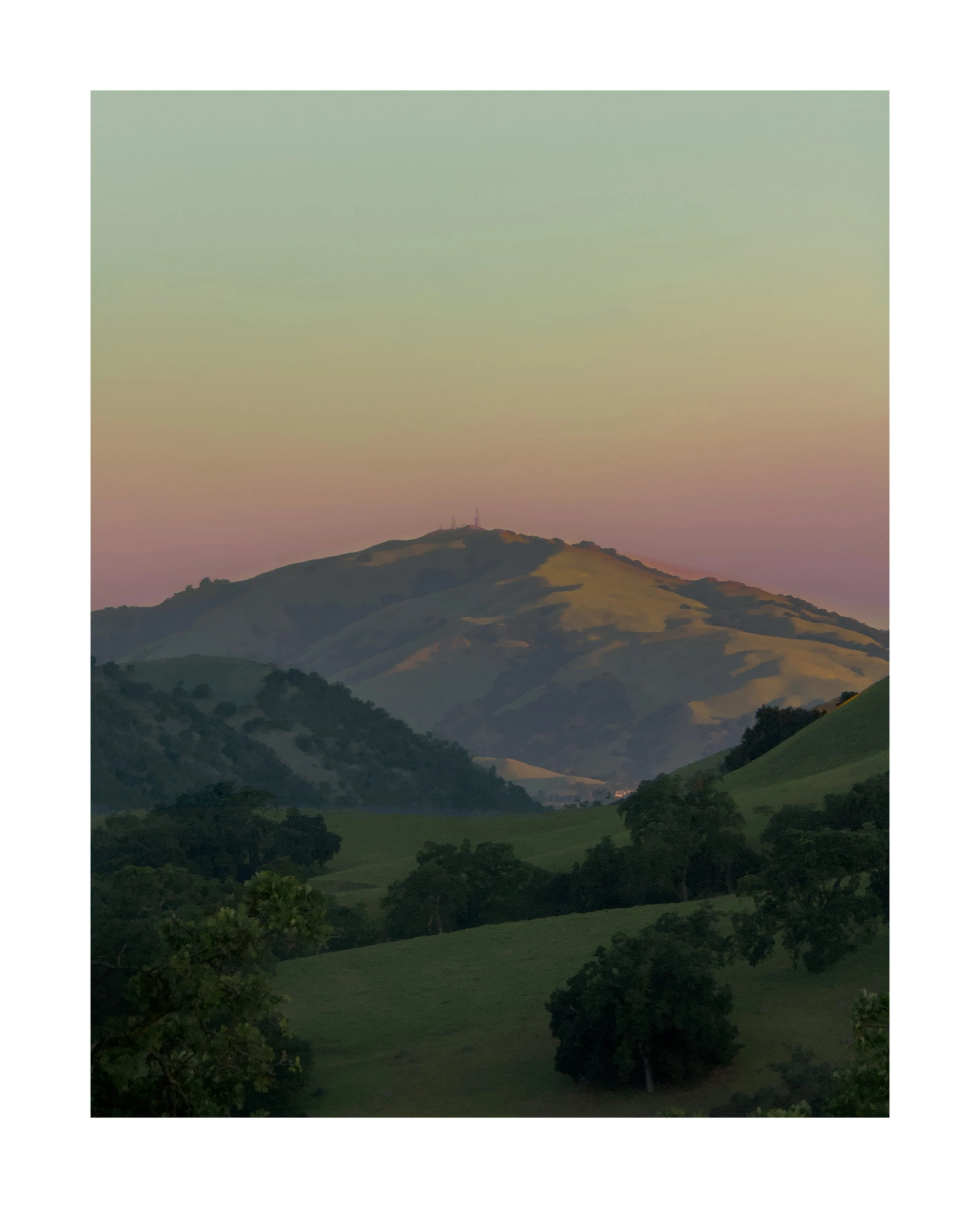 Unforgettable by Young Chang

. Taken at Sunol regional during a sunrise hike with my friends. The hazy look combined the the sunrise shining onto the hill make this picture unforgettable.