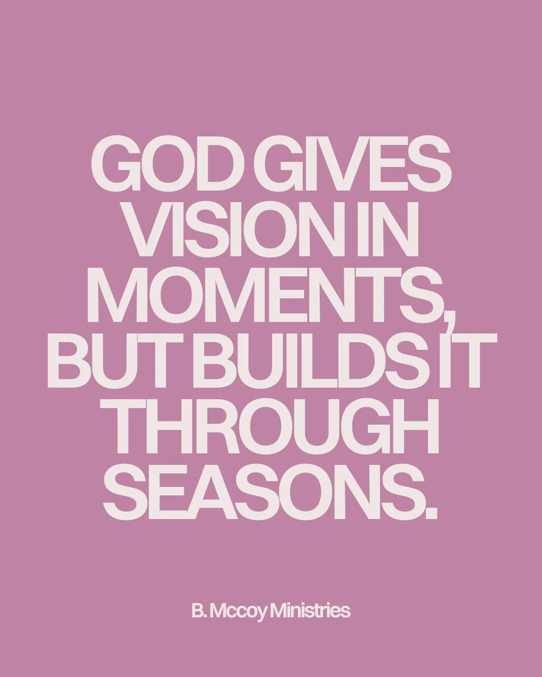 We love the mountaintop moment &mdash; the confirmation, the clarity, the calling. But what about the waiting? The days of unseen obedience? The slow, sacred work of becoming?⁠
⁠
That&rsquo;s where legacy is built.⁠
⁠
So if you&rsquo;re still in the 