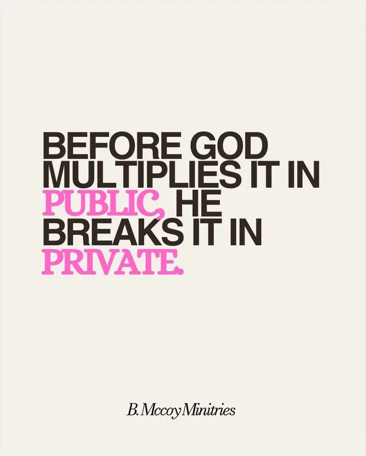 We all want the fruit, the favor, the multiplication &mdash;
but few talk about the breaking that happens before the blessing.

In hidden places, He refines your character.
In quiet moments, He stretches your capacity.
In private, He prepares you for