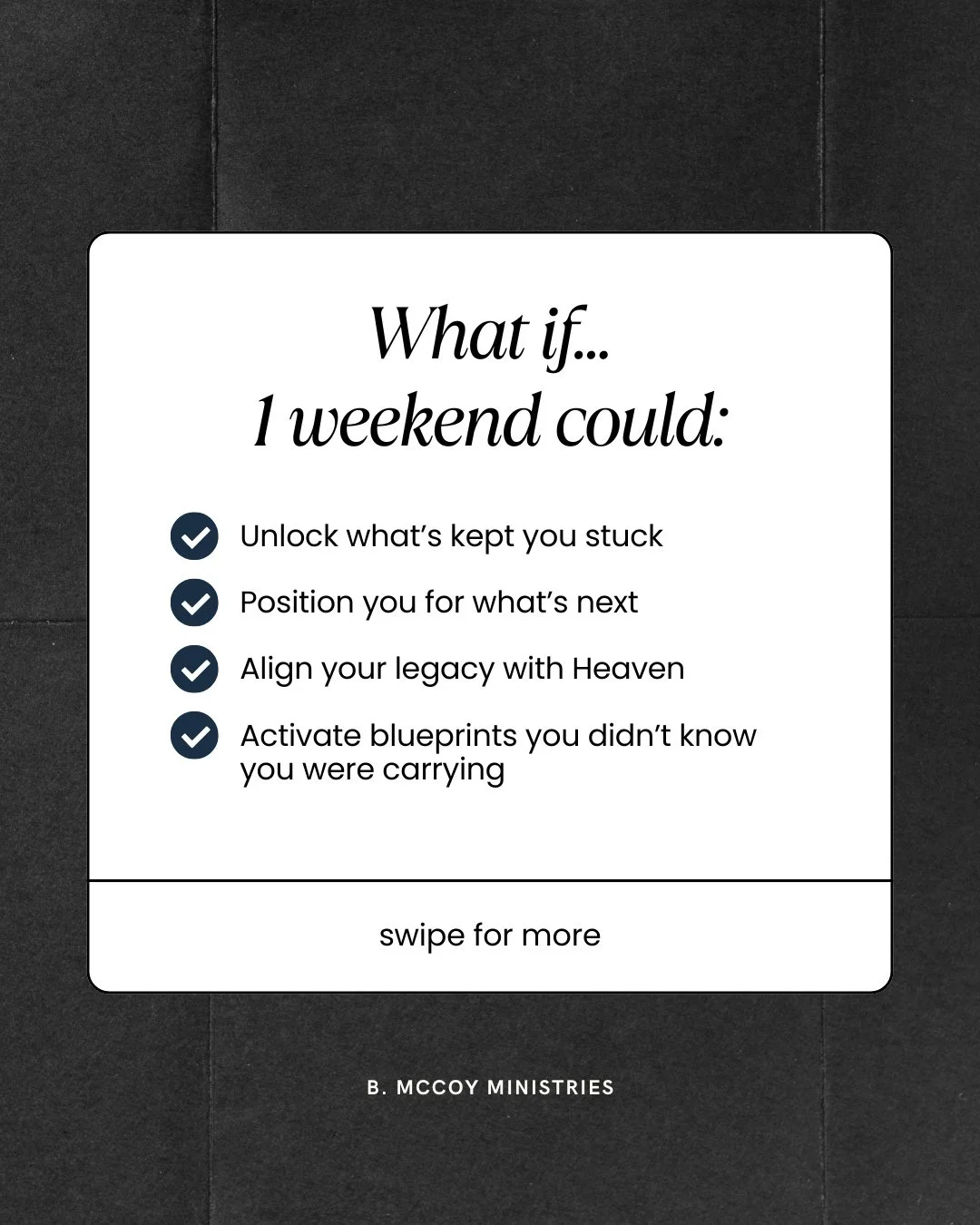 What if one weekend could change the way you build?⁠
⁠
Not just your business.⁠
Not just your bank account.⁠
But your legacy. Your leadership. Your language around wealth, wisdom, and Kingdom calling. 💎⁠
⁠
Kingdom Trove is more than a retreat &mdash