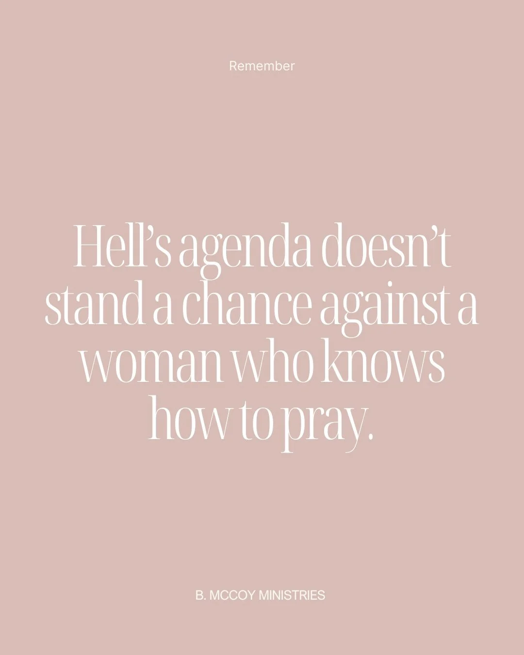 Hell has a plan &mdash; but so does Heaven.⁠
⁠
And a woman who knows how to pray? She&rsquo;s Heaven&rsquo;s weapon. ⚔️⁠
⁠
When a woman rises in prayer:⁠
💥 Chains break⁠
💥 Cycles stop⁠
💥 Territories shift⁠
💥 Legacies are rewritten⁠
⁠
Don&rsquo;t 