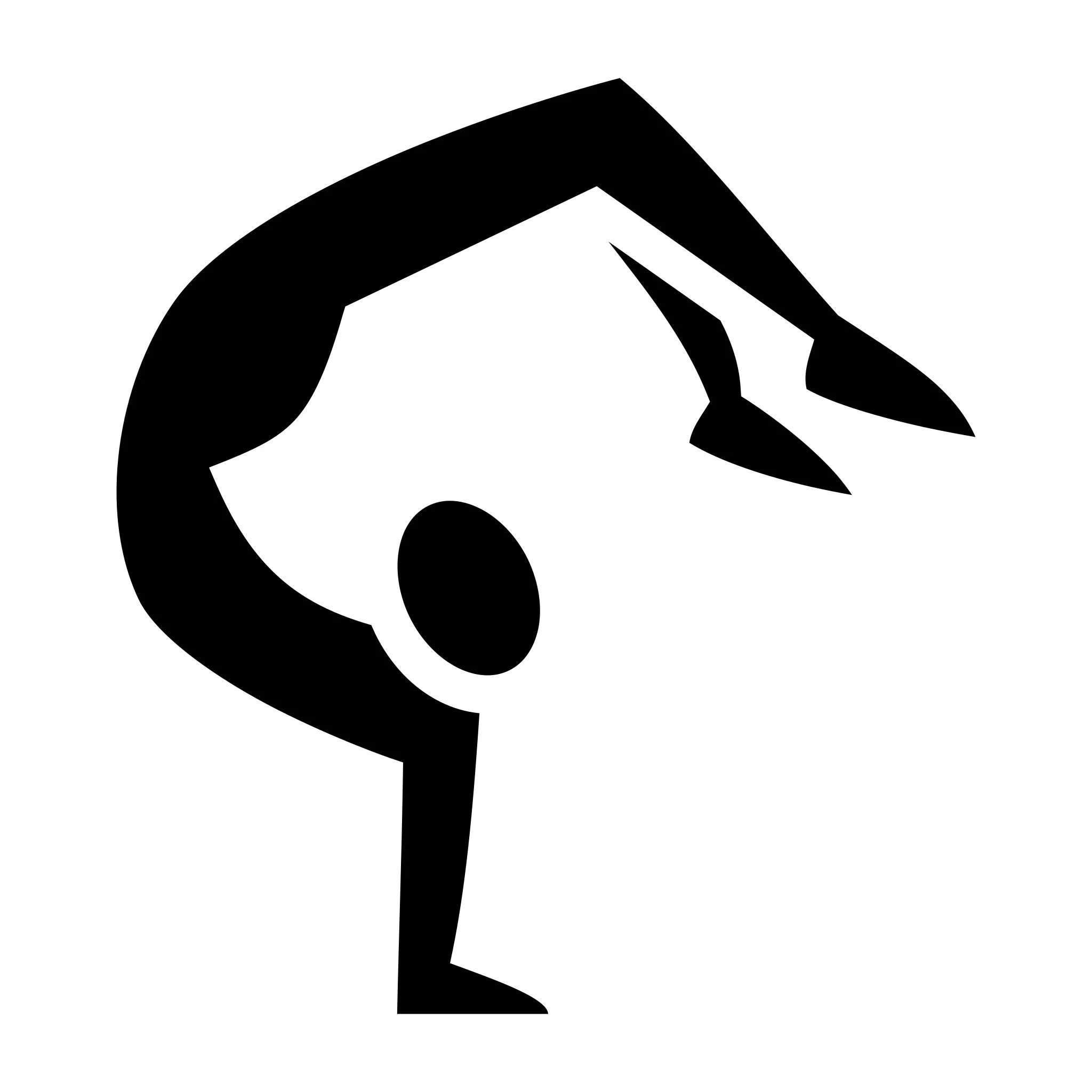 Illustration showing a person in a forward bend stretch with five smaller images demonstrating different hand gestures and finger positions for yoga or meditation.