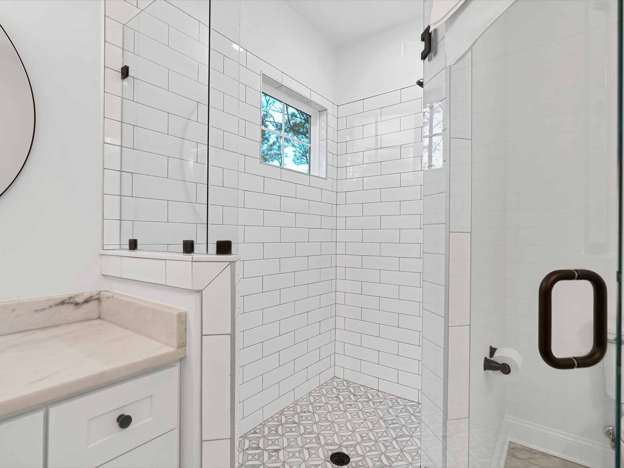 Spacious master bathroom with walk in shower