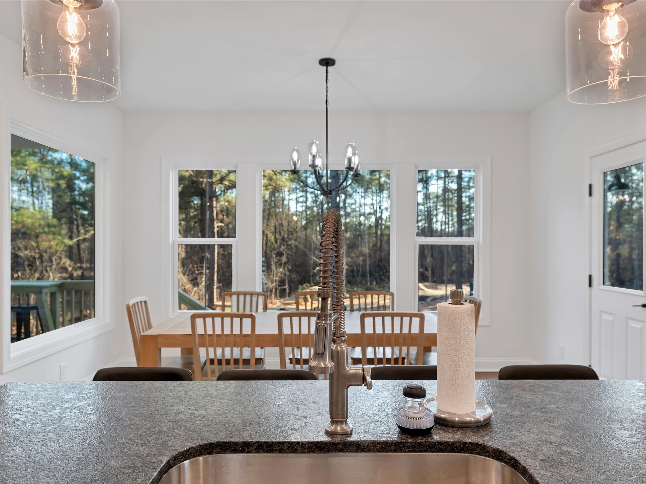 Dining room with view of the green