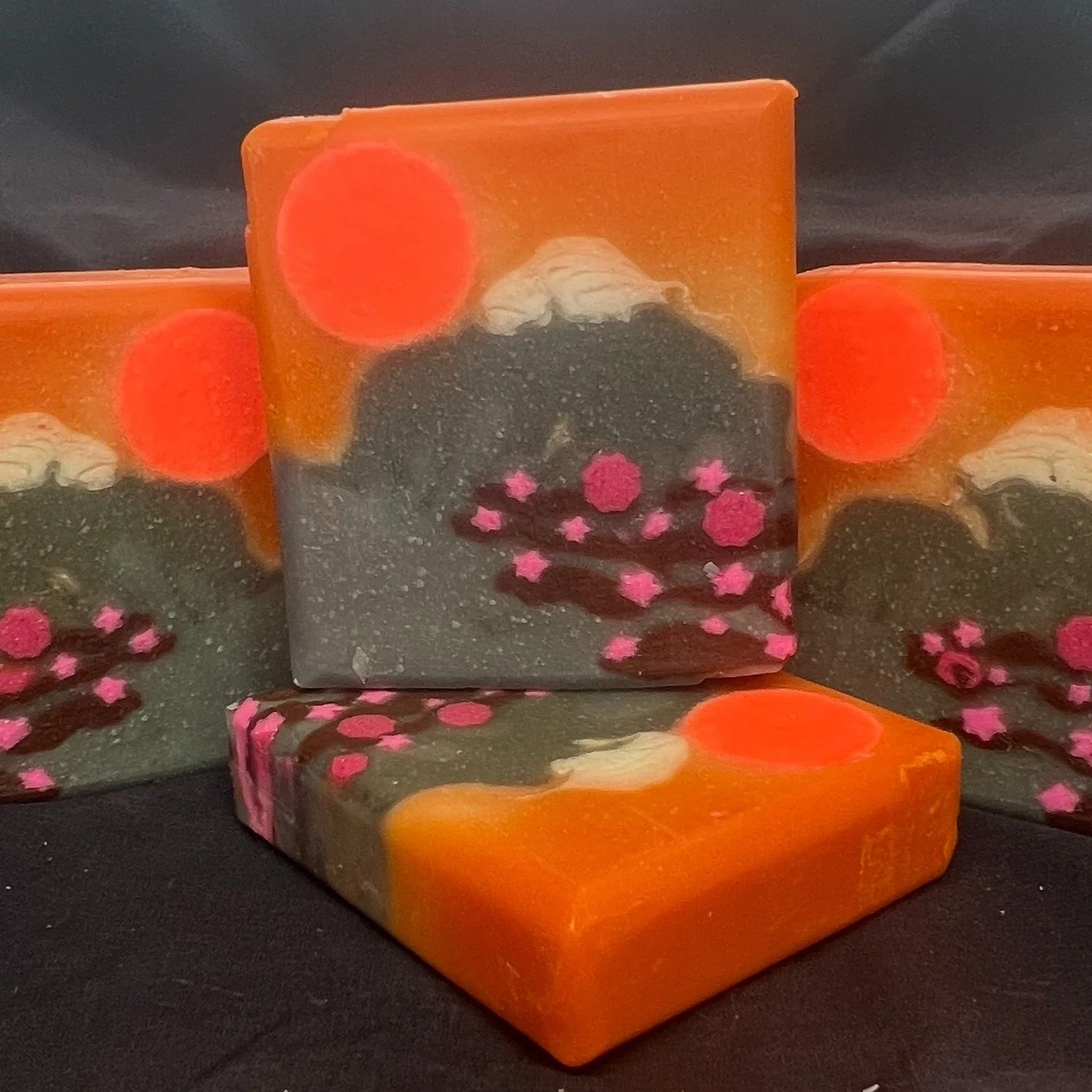 I have several vegan options available. This design "Snow-Capped Spring" is made from Organic Coconut Milk and Ginger and Amber Essential Oil. Check it out at sunphasesoap.com!