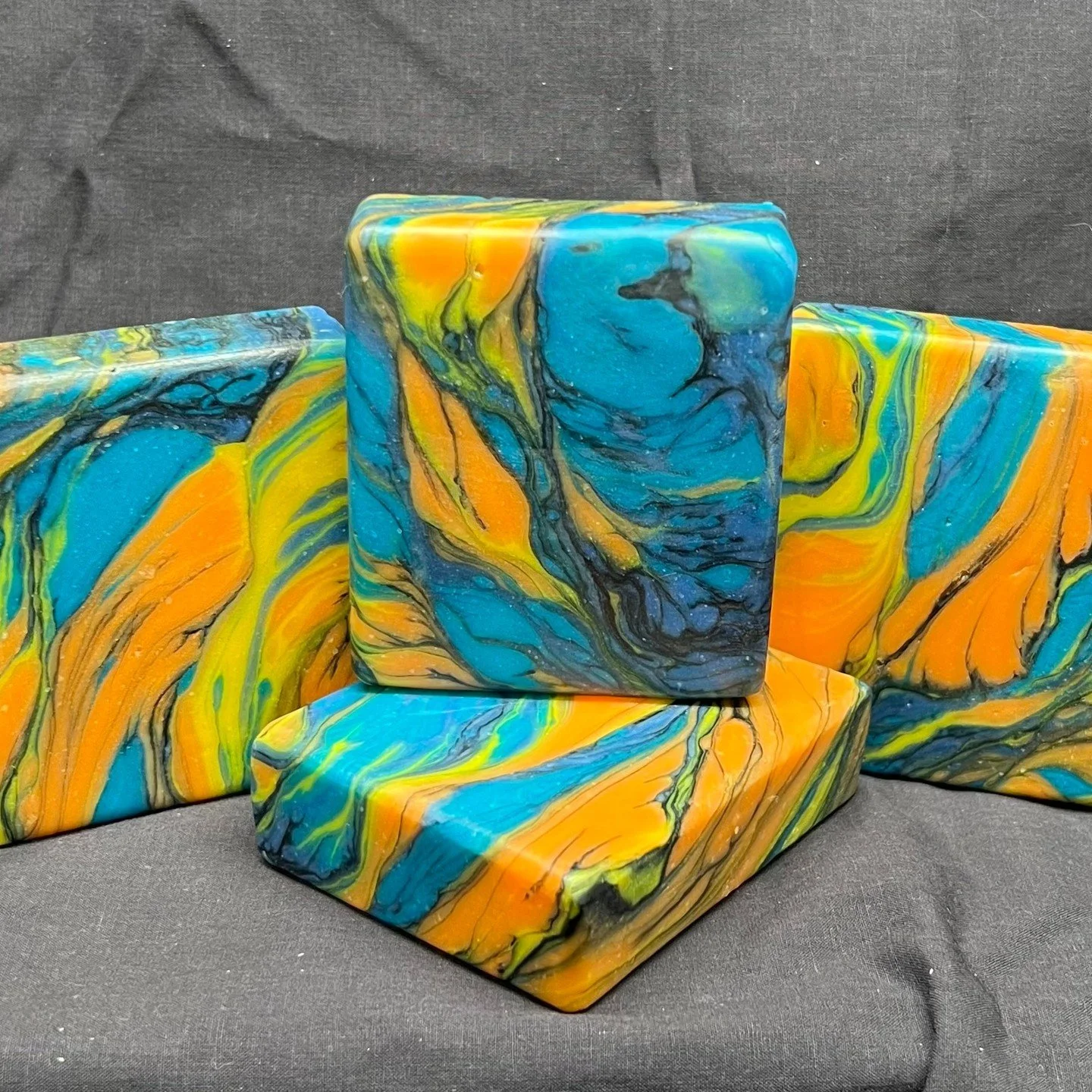 I am so grateful for all I&rsquo;ve learned being part of the Soap Challenge Club! Thanks for the votes which won this entry third place in Decembers challenge! It's made with a &quot;kiss&quot; pour. I call it Butterfly Kiss, because I used the colo