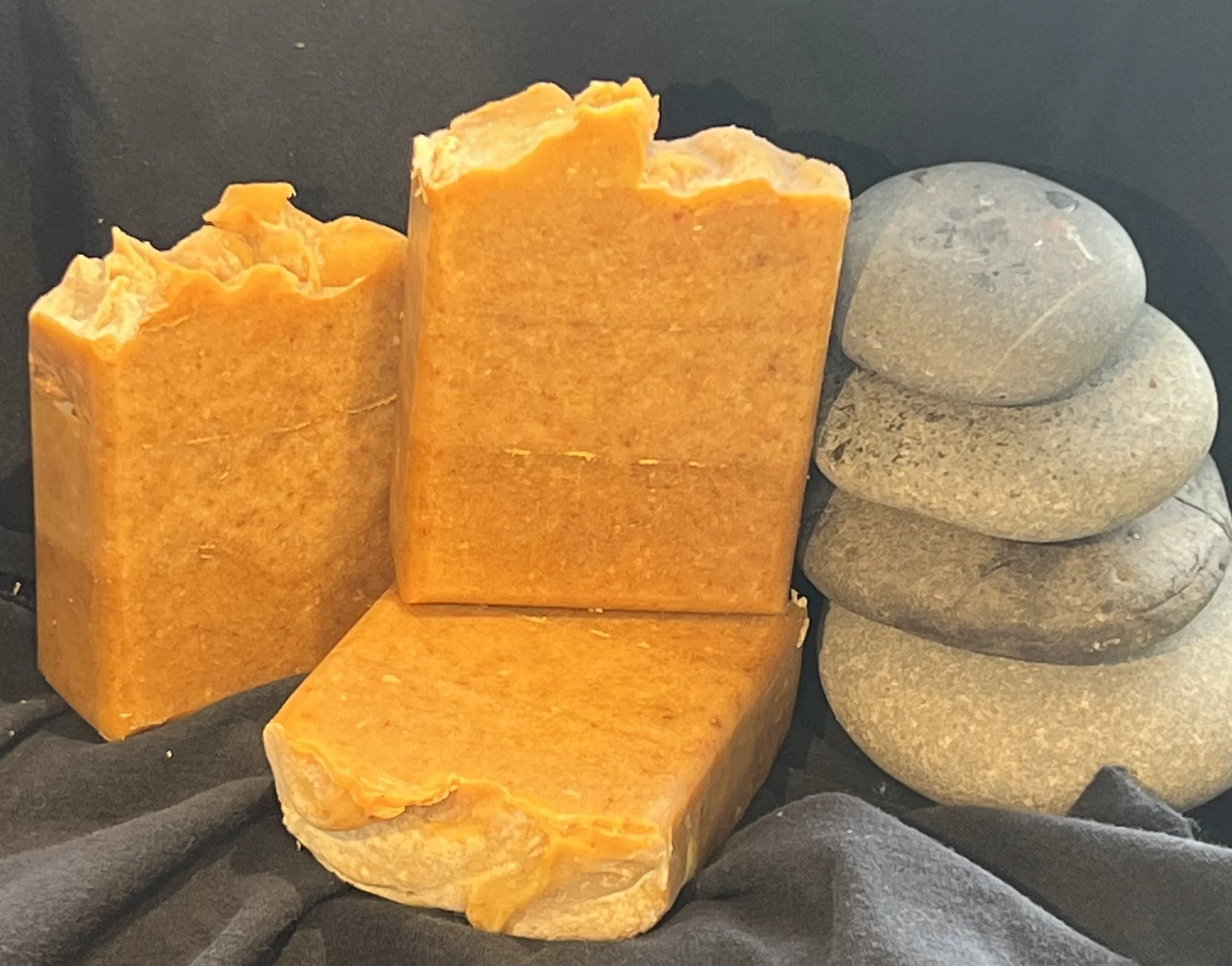 Unscented Persimmon Goat Milk Soap with Annatto