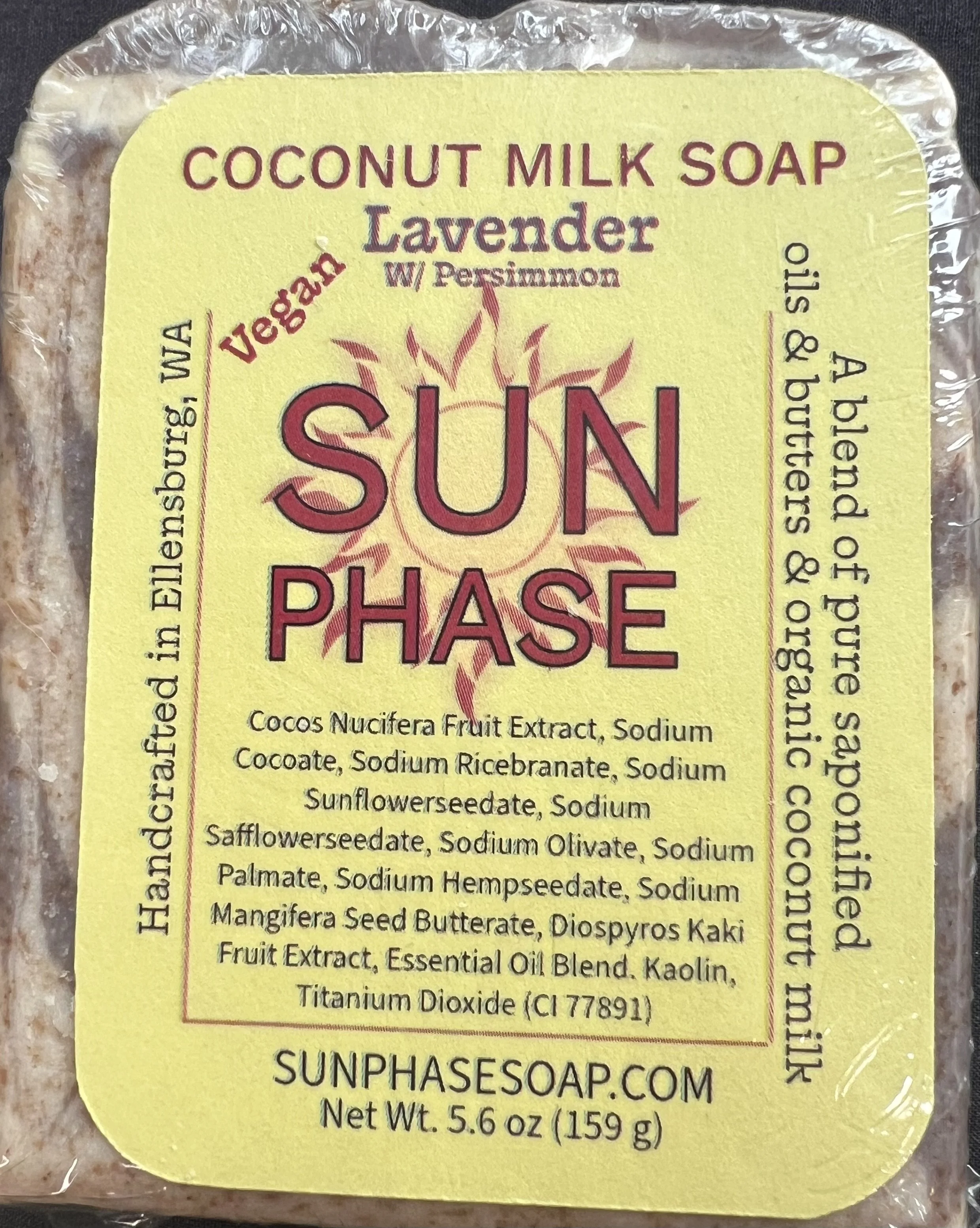 Vegan lavender soap with a calming floral scent and persimmon to help reduce Nonenal odor. Made with natural oils and kaolin clay for a soft, creamy cleanse.