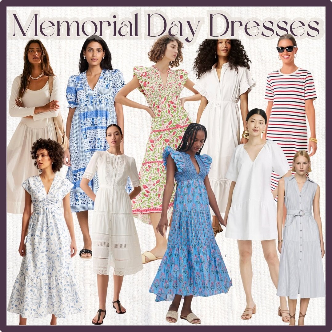 🔗 COMMENT &lsquo;dress&rsquo; for links! 

Here are some of our favorite finds for a light but elegant Memorial Day look! Perfect for a family BBQ or whatever you have planned. 

#LTKSeasonal #LTKover40 #LTKstyletip #fashionlookbook #momstylelife #o