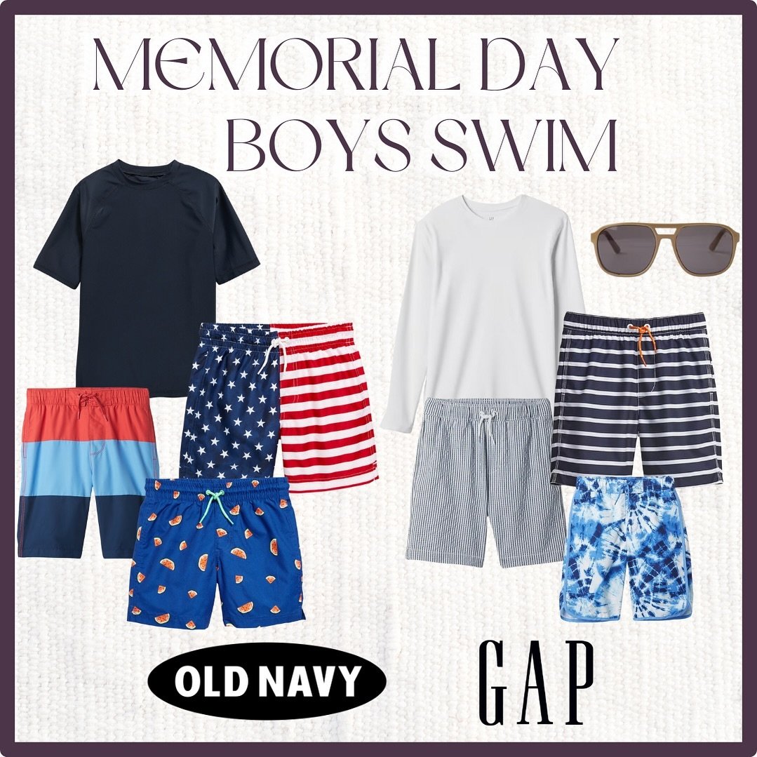 🔗 COMMENT &lsquo;boys&rsquo; for details! If your account is private send us a DM!

Super fun and cool options for the boys over at @gapkids and @oldnavy! Love the tie dye! 

#kidsswimsuits #memorialdayswim #kidsswimsuits #oldnavyswimsuit #oldnavyki