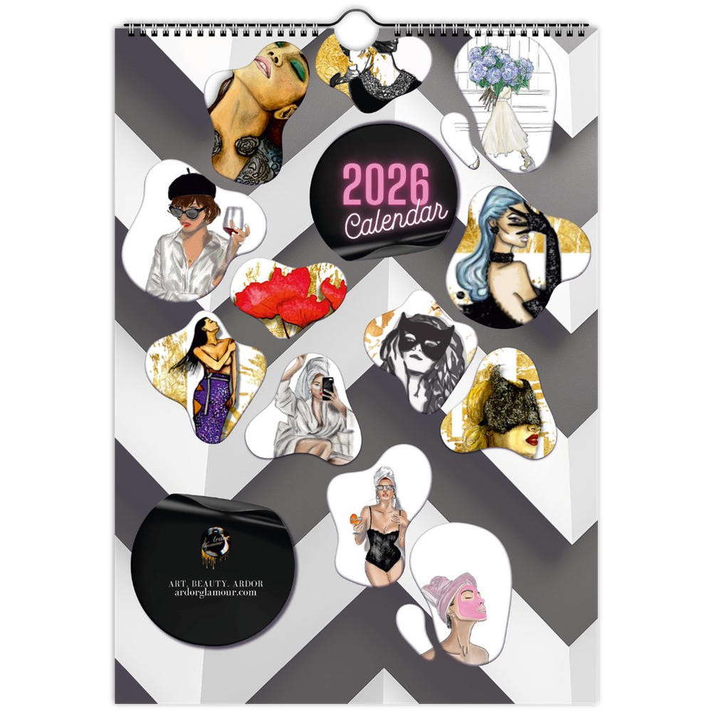 Annual Ardor Glamour Calendar – Customizable, Eco-Friendly, Unique Illustrations