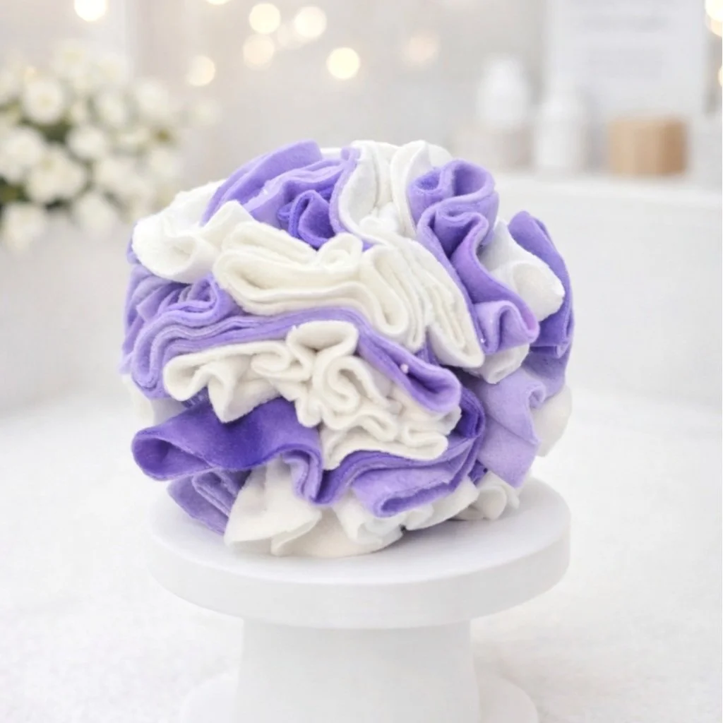 Fleece Snuffle Ball – Interactive Enrichment Toy