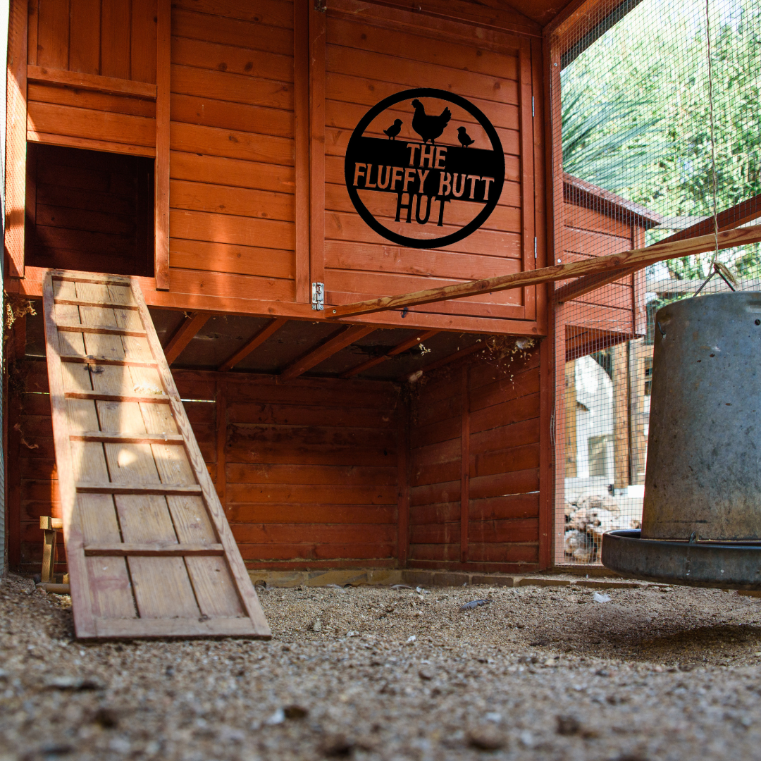 Enhance your egg-producing haven with our "Fluffy Butt Hut" Wall Art. A delightful addition to any chicken coop or barn, this piece adds personality and charm to your egg-laying sanctuary.

Crafted with meticulous attention to detail, this whimsical 