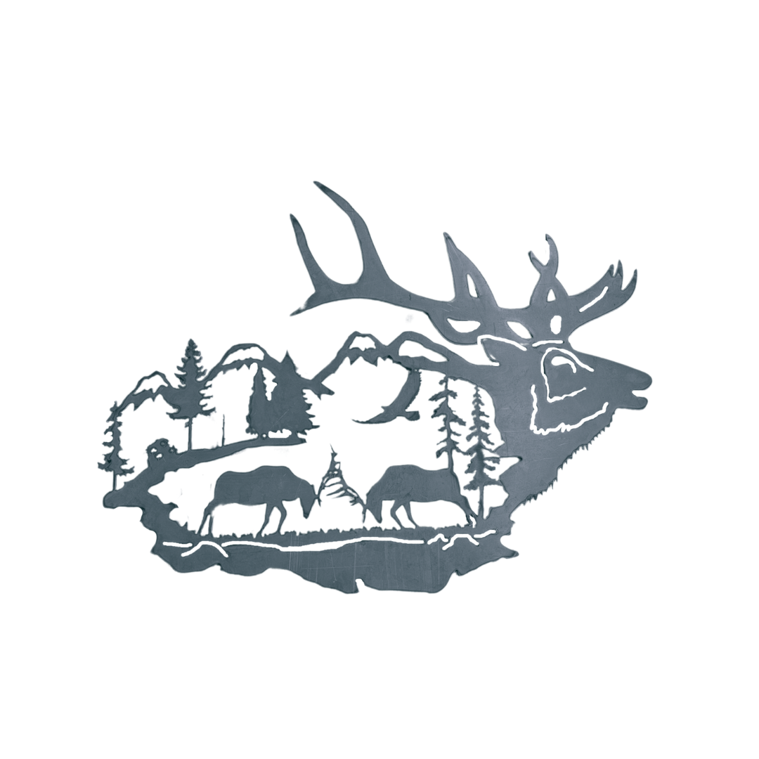 Elk Nature Scene Wall Art
