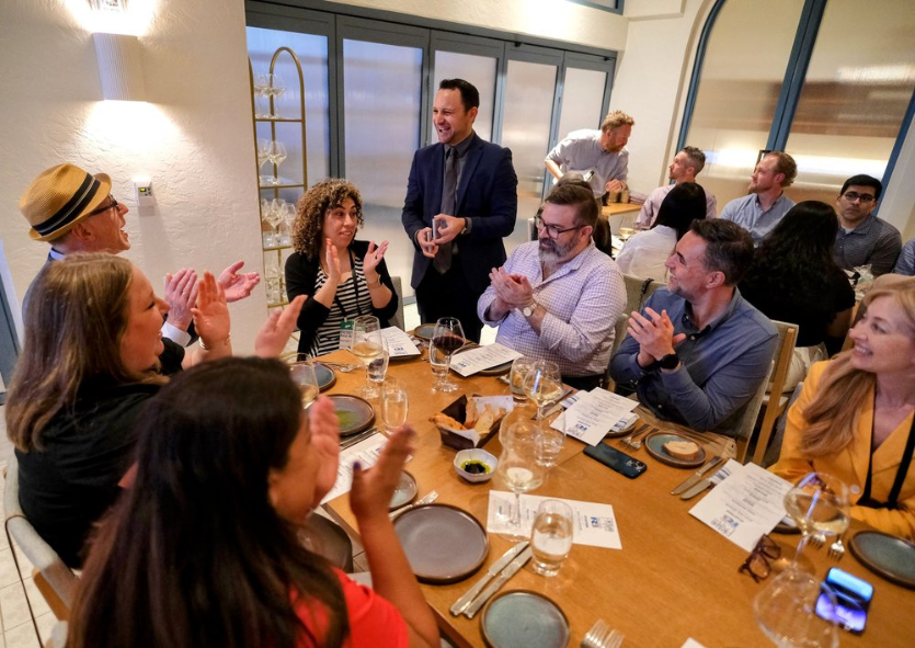 Ari Novick performs corporate magic in Connecticut.