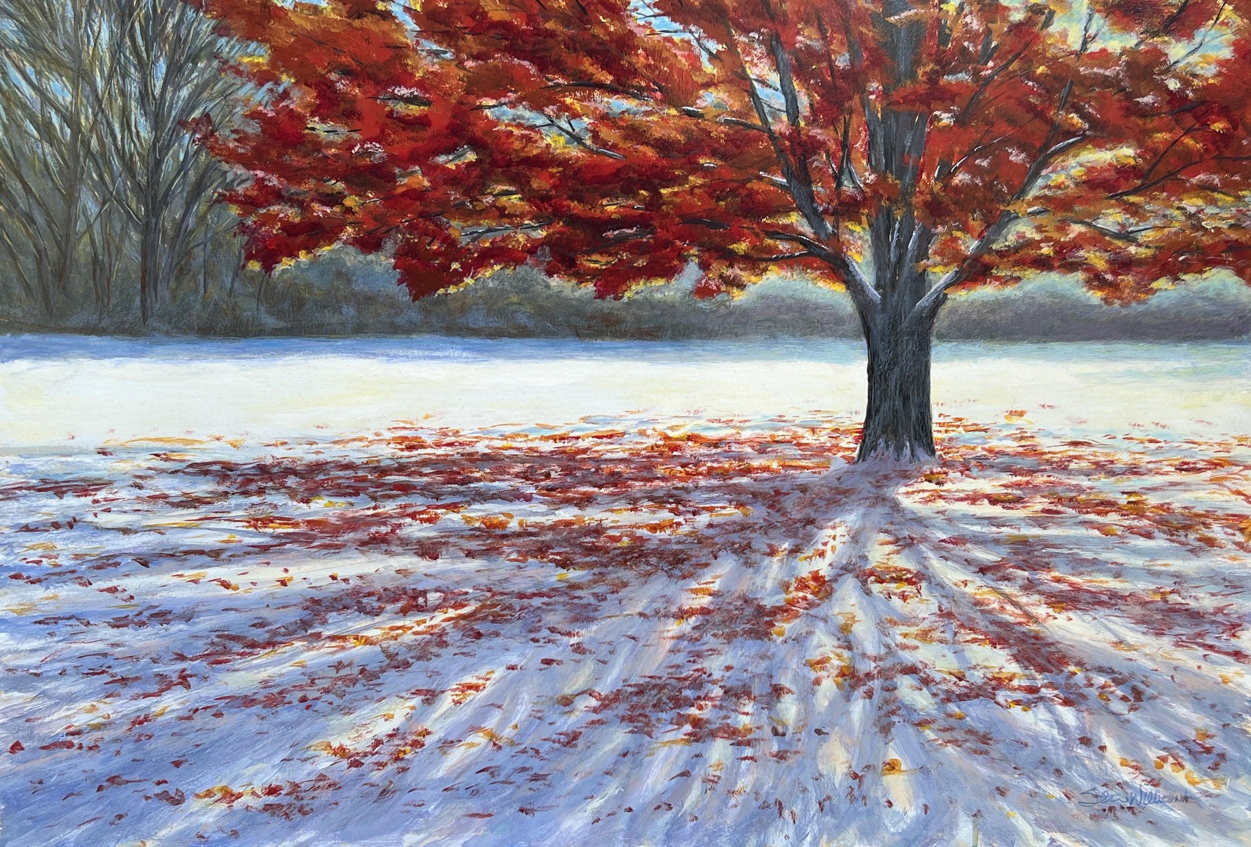 Early Winter Coat, 24”x36” (Sold)