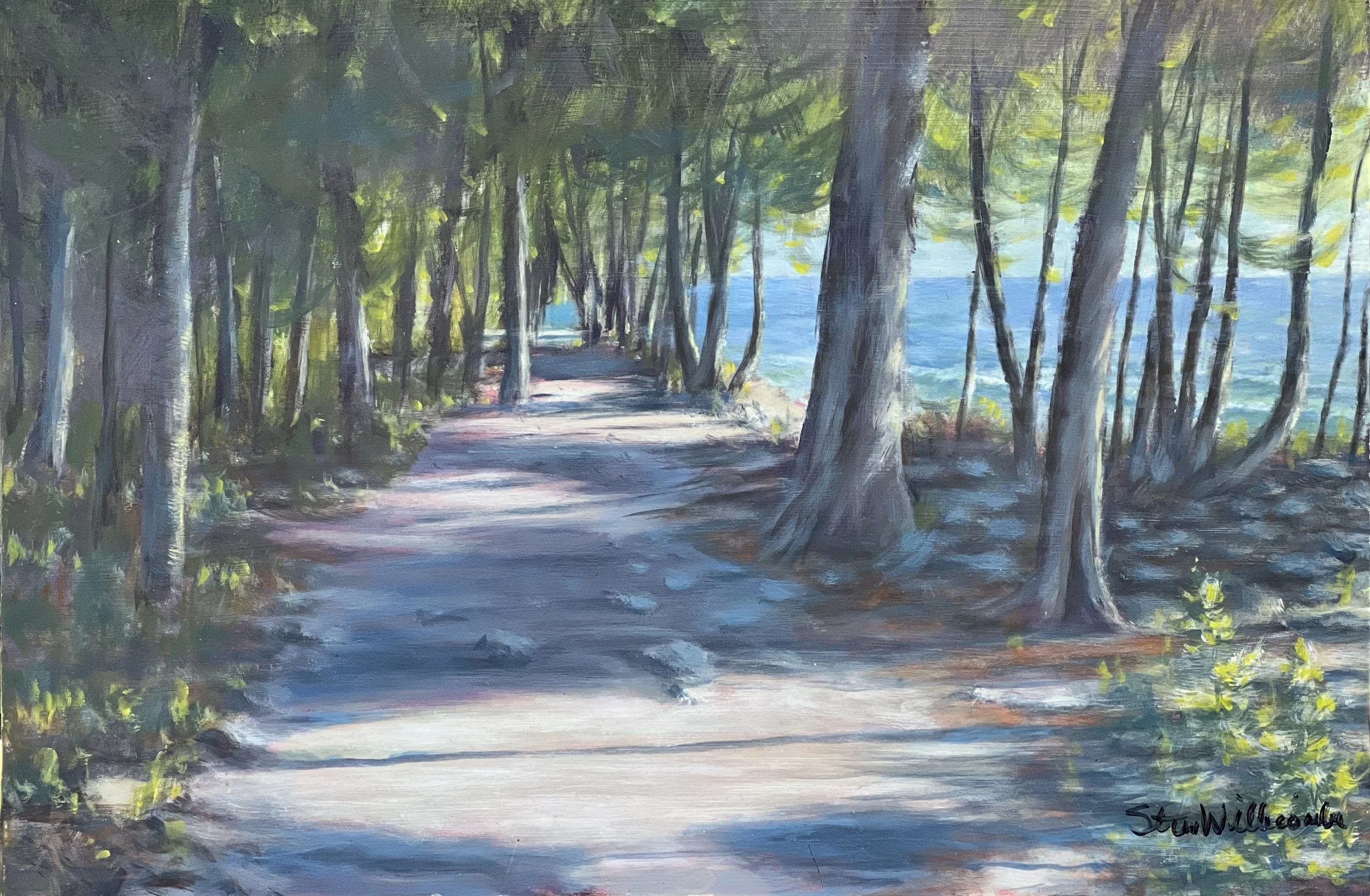 Cave Point North Trail, 12”x18” (Available)